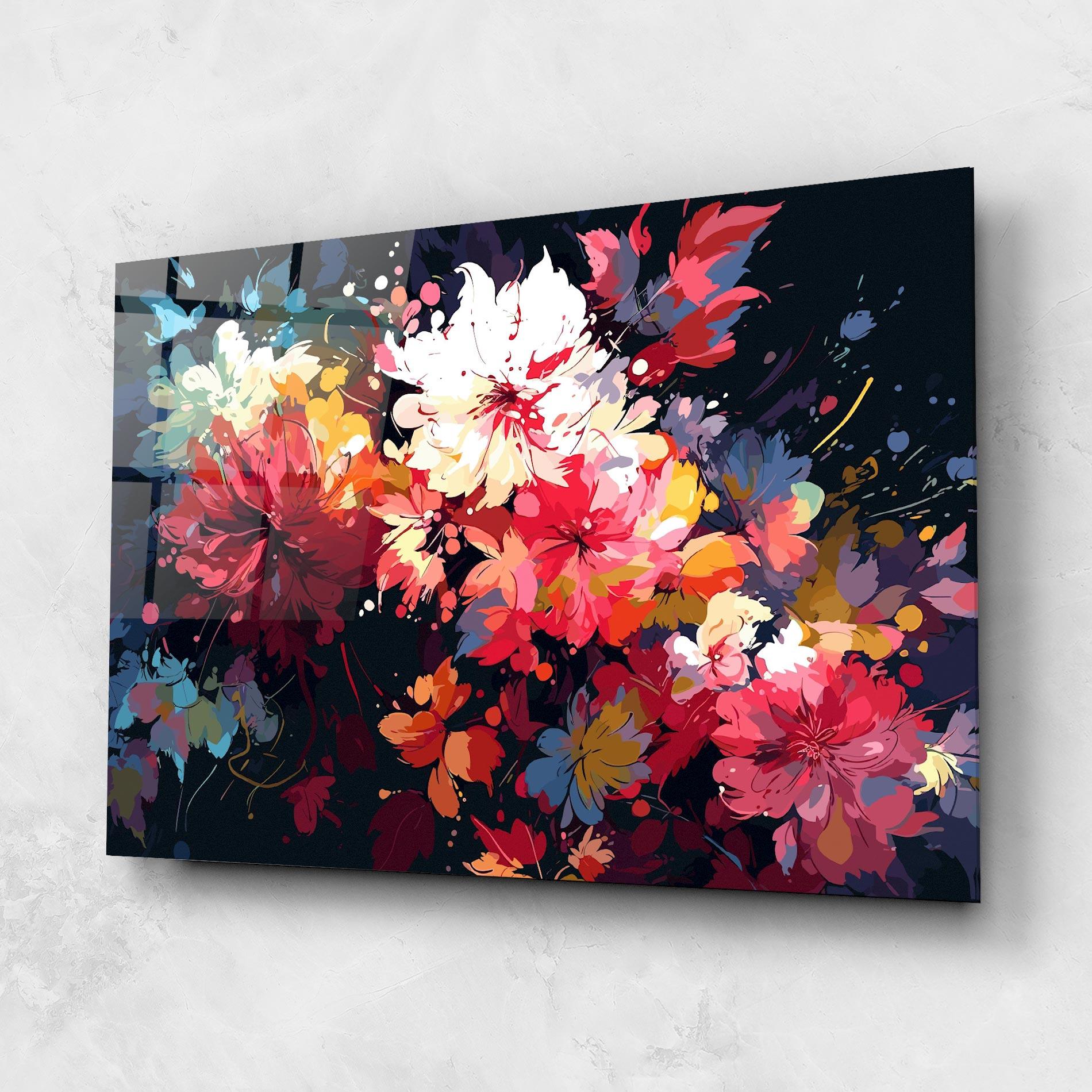 Tablou Sticla Flower Art Texture mockup 1