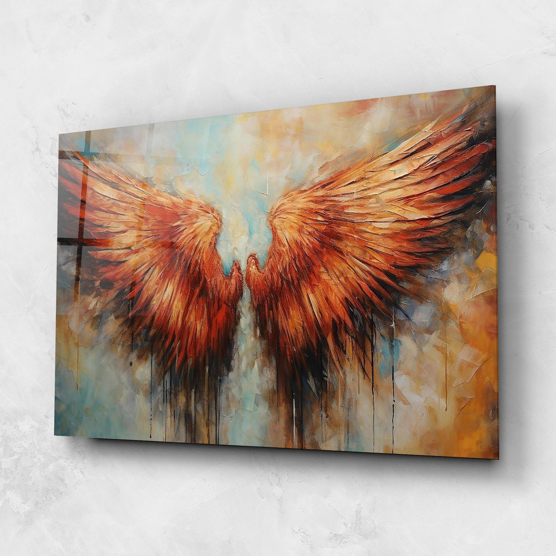 Tablou Sticla Orange Wings mockup 1