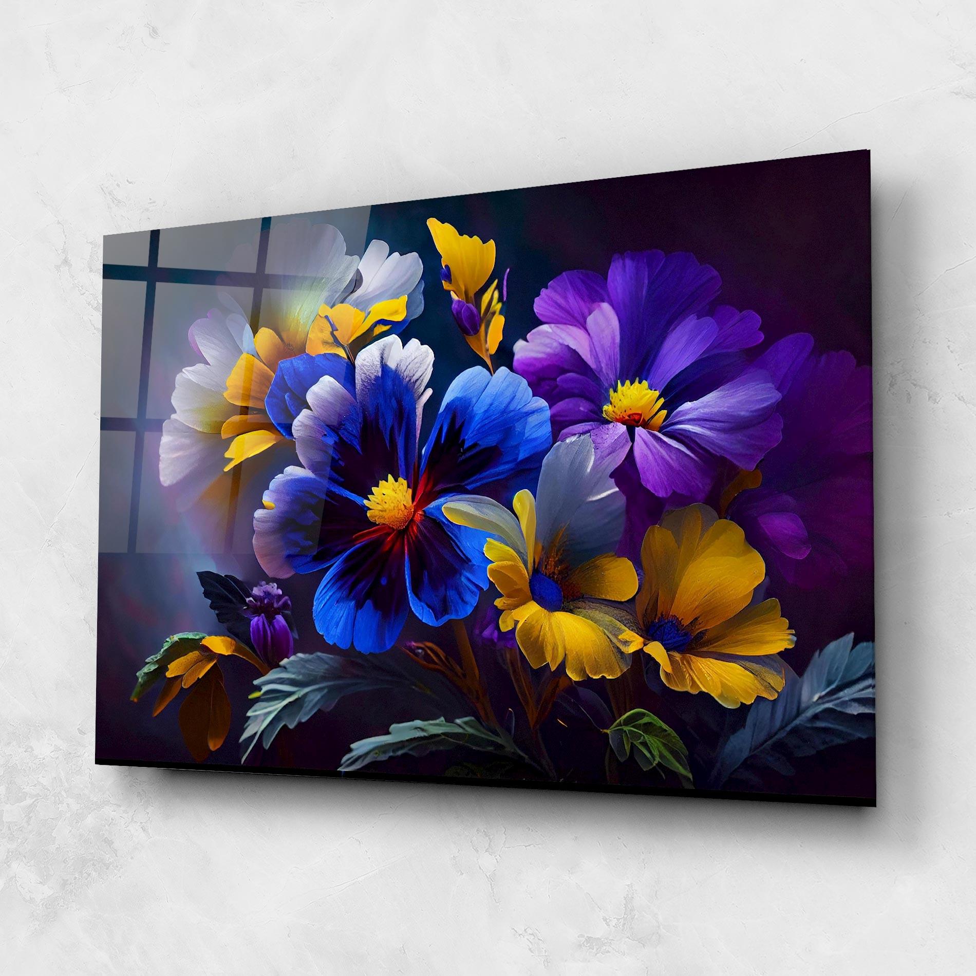 Tablou Sticla Vibrant Floral Art mockup 1