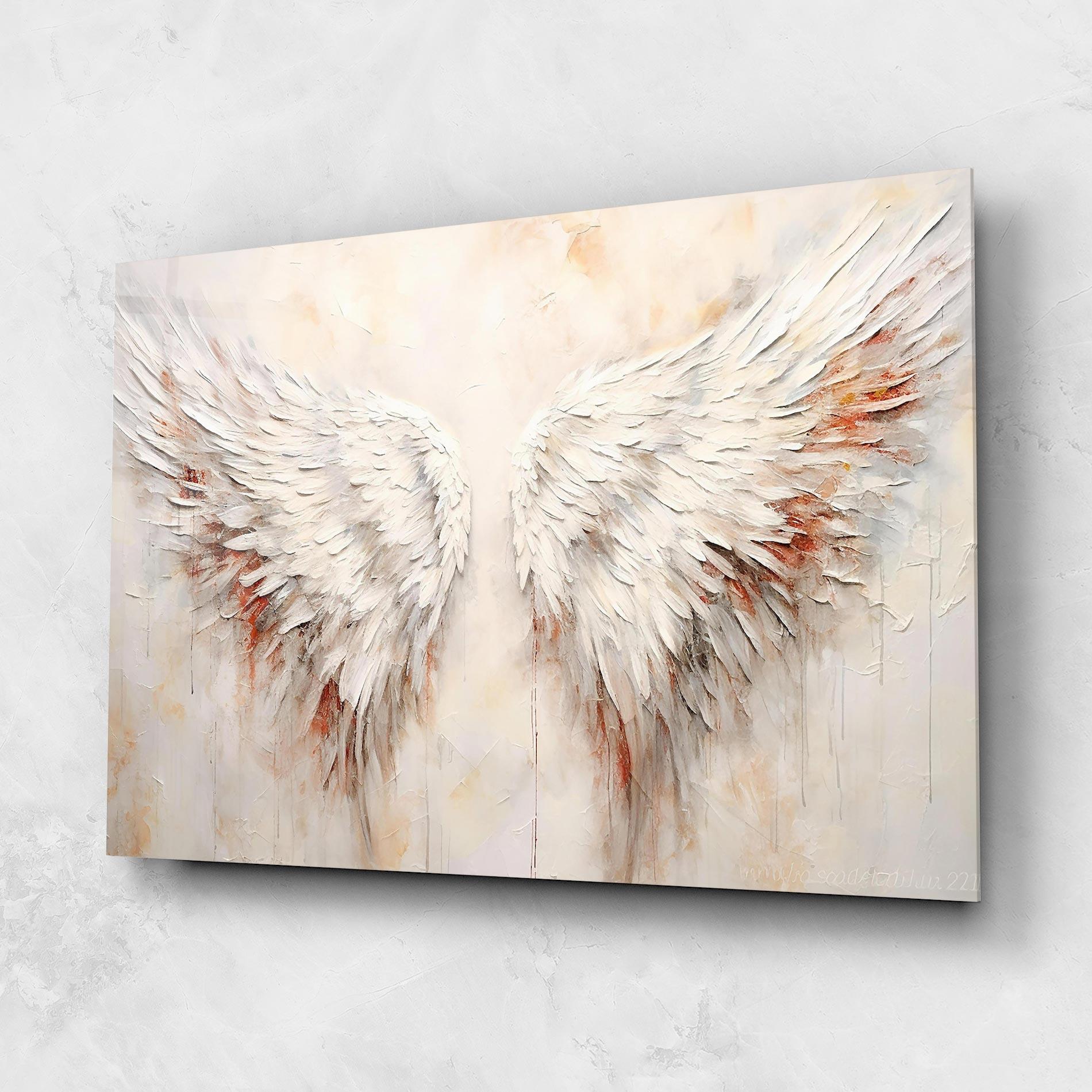 Tablou Sticla White Bloody Wings mockup 1
