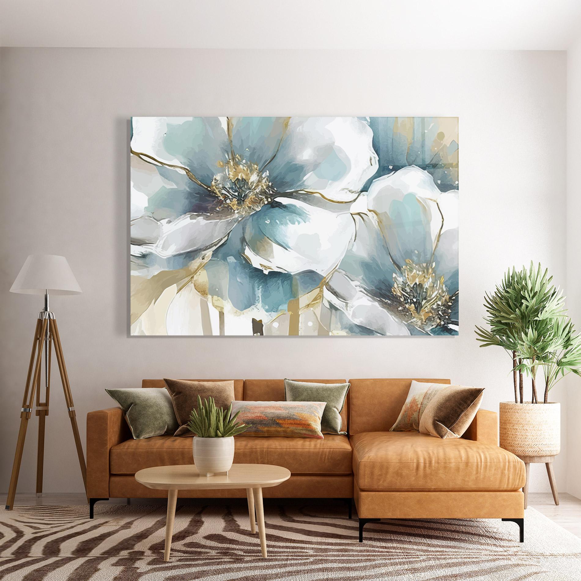 Tablou Sticla Flower Mix Art mockup 7