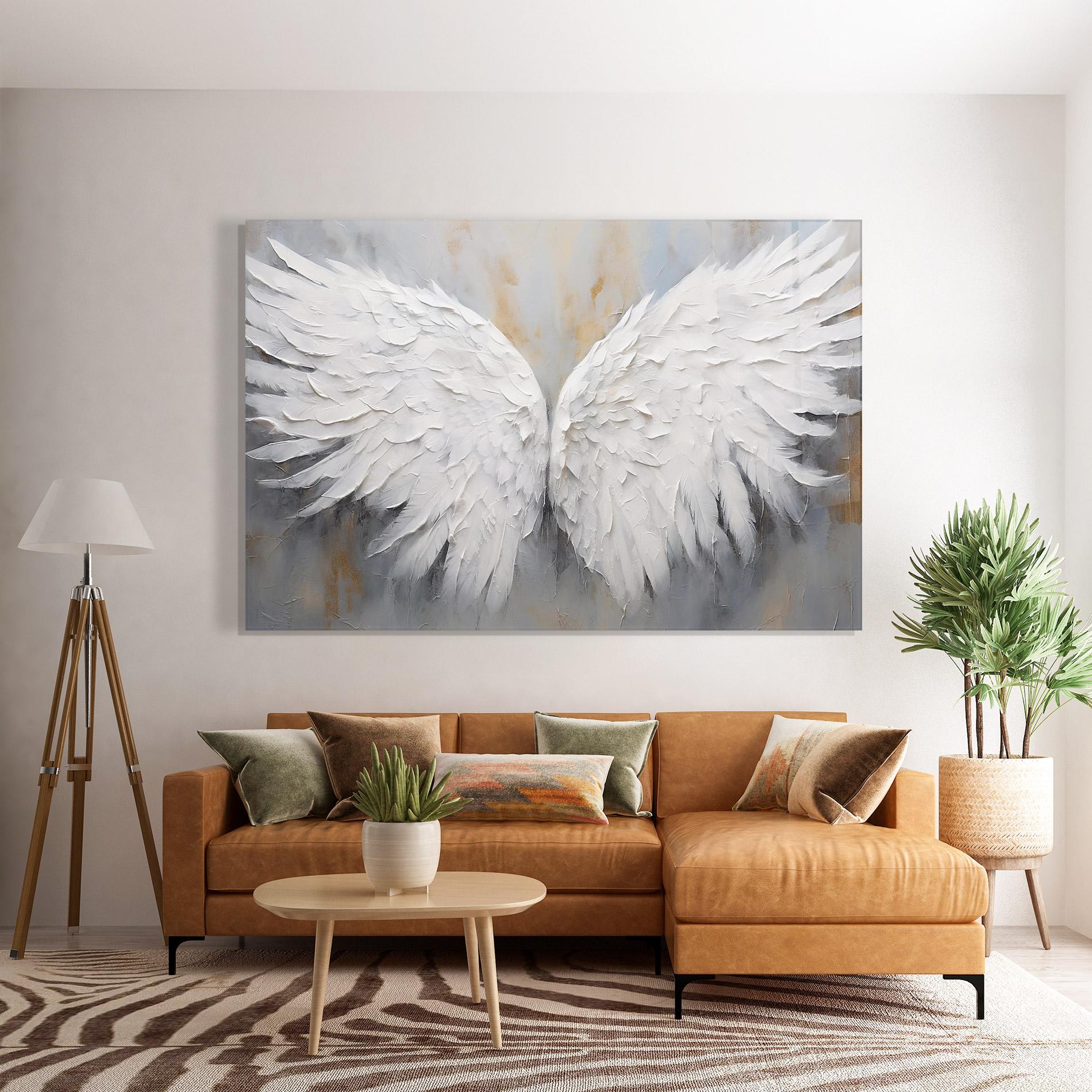 Tablou Sticla Pretty Angel Wings mockup 7