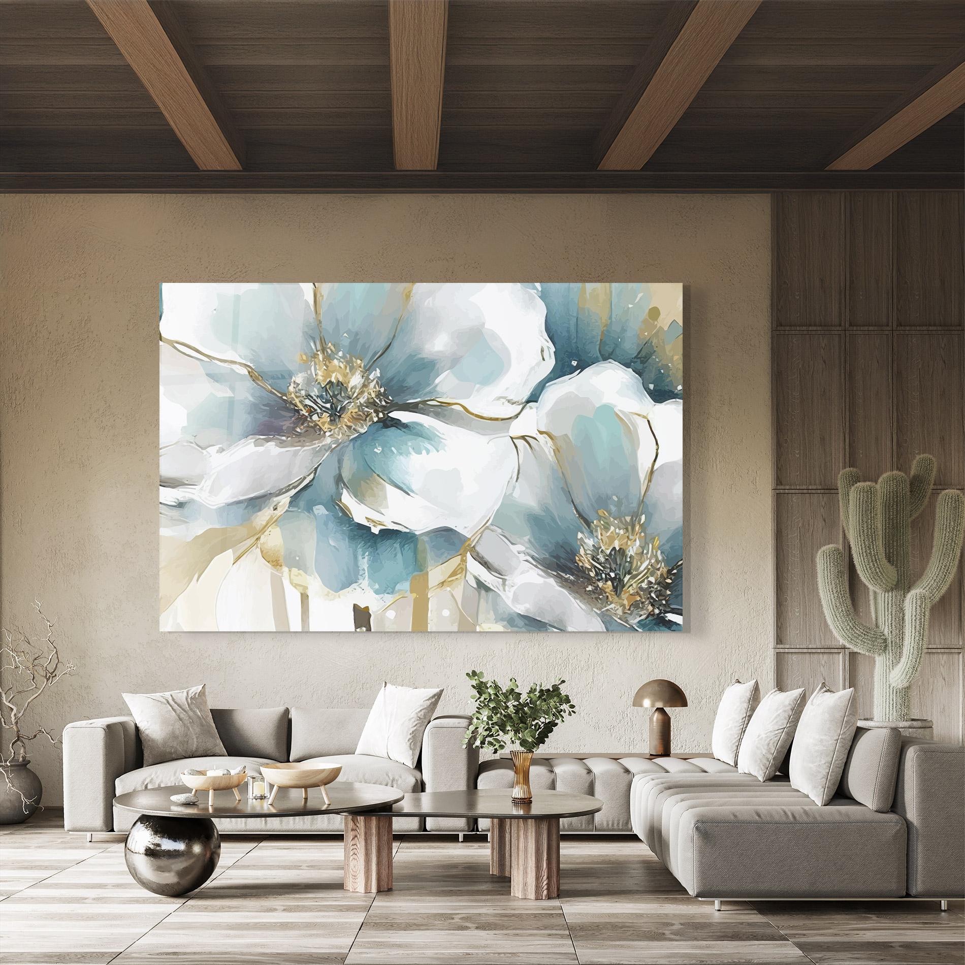 Tablou Sticla Flower Mix Art mockup 8