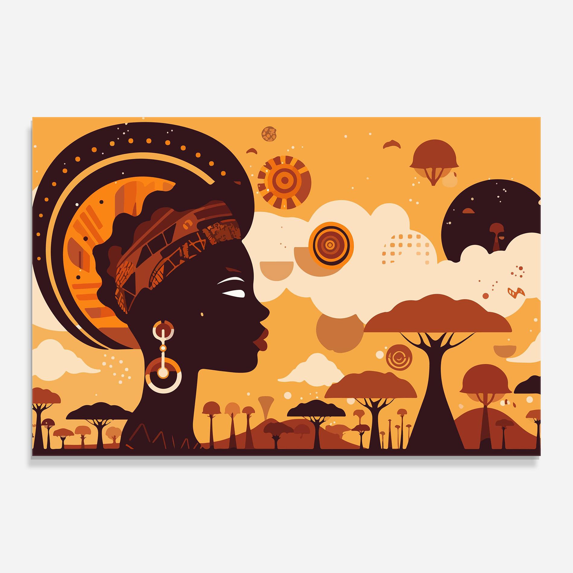 Tablou Sticla African Art mockup 0