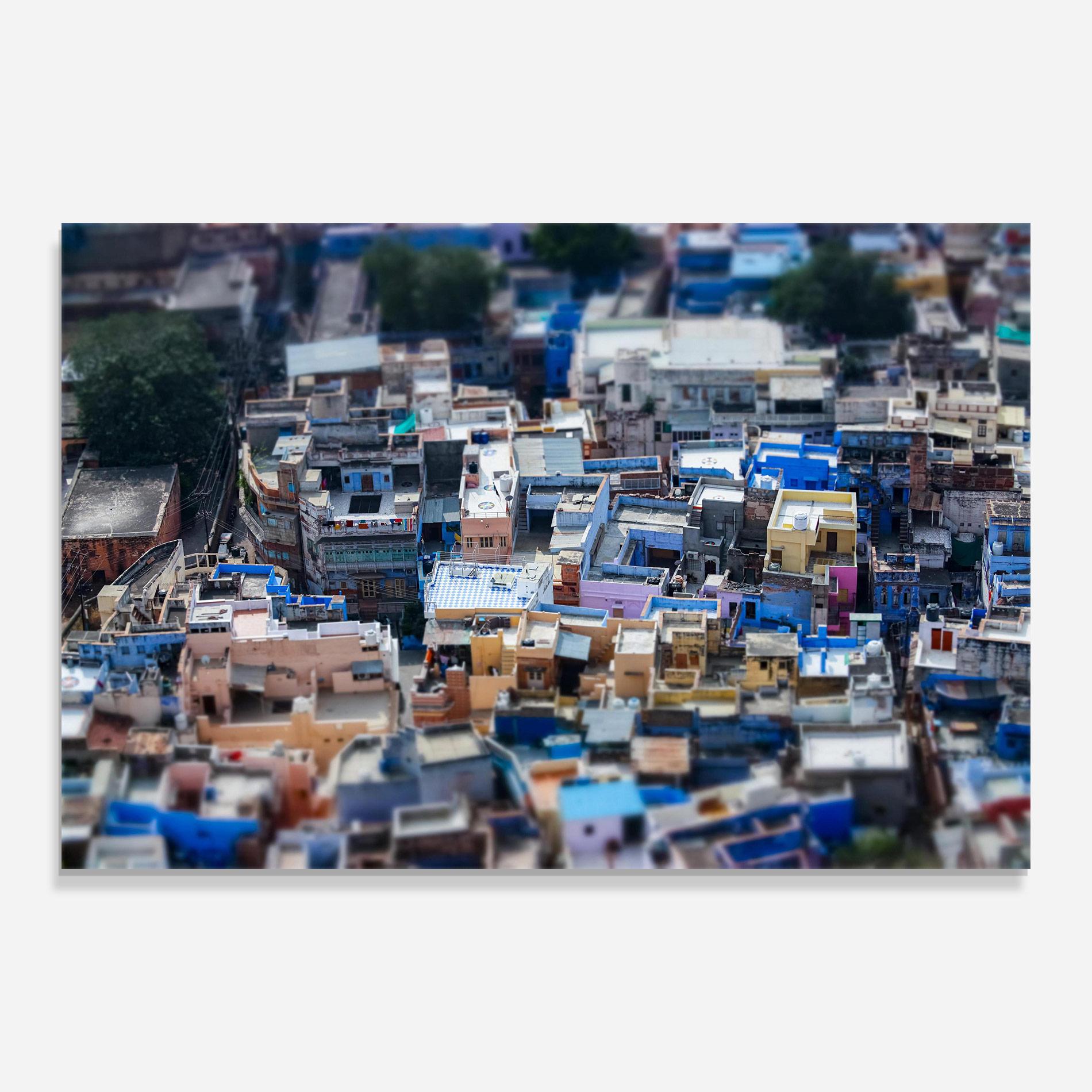 Tablou Sticla Jodhpur Blue City mockup 0