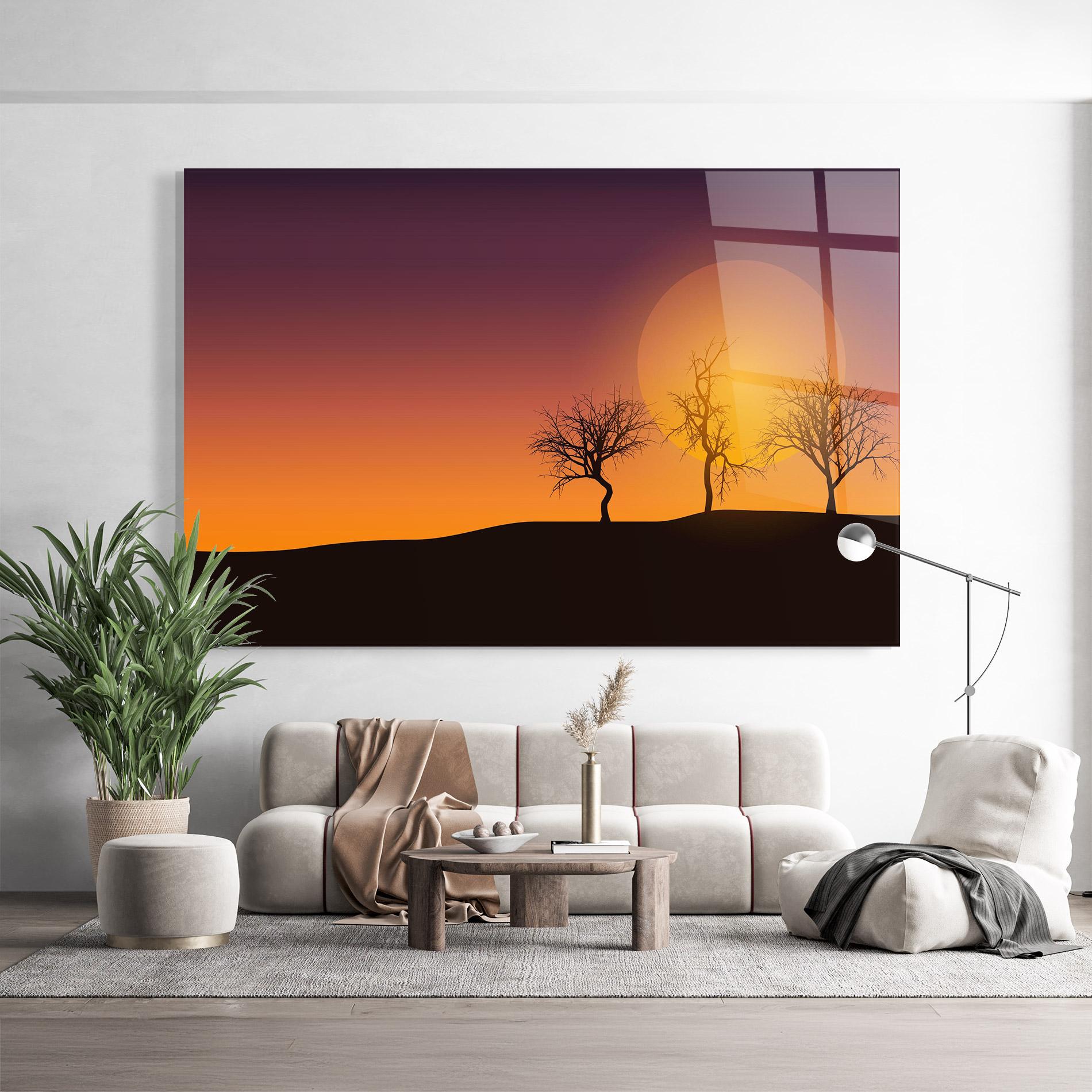 Tablou Sticla African Sunset mockup 9
