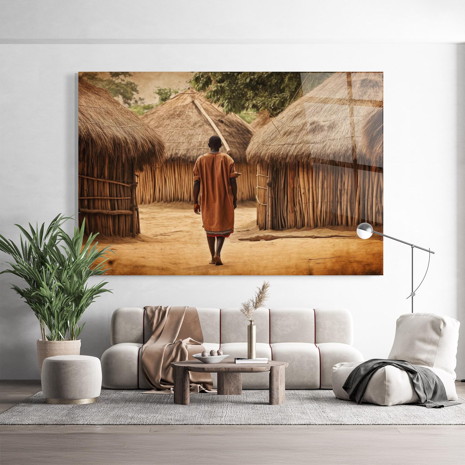 Tablou Sticla Native Strong Man mockup 9