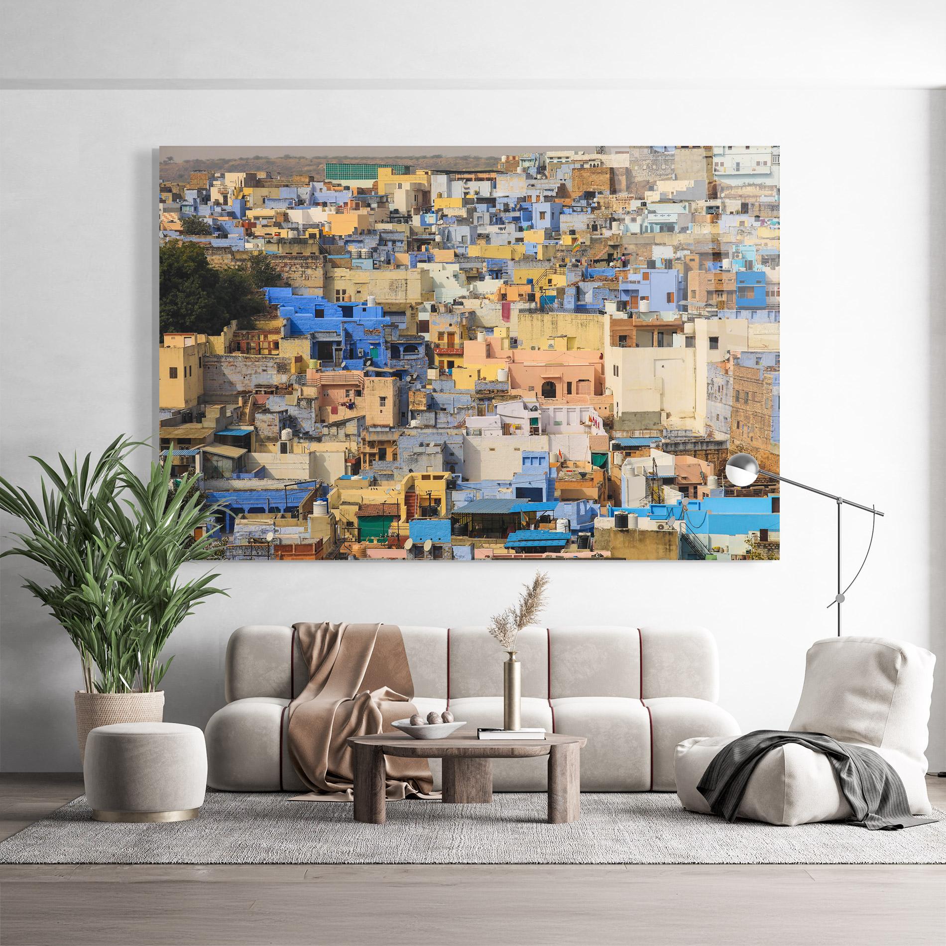 Tablou Sticla Rajasthan View India mockup 9