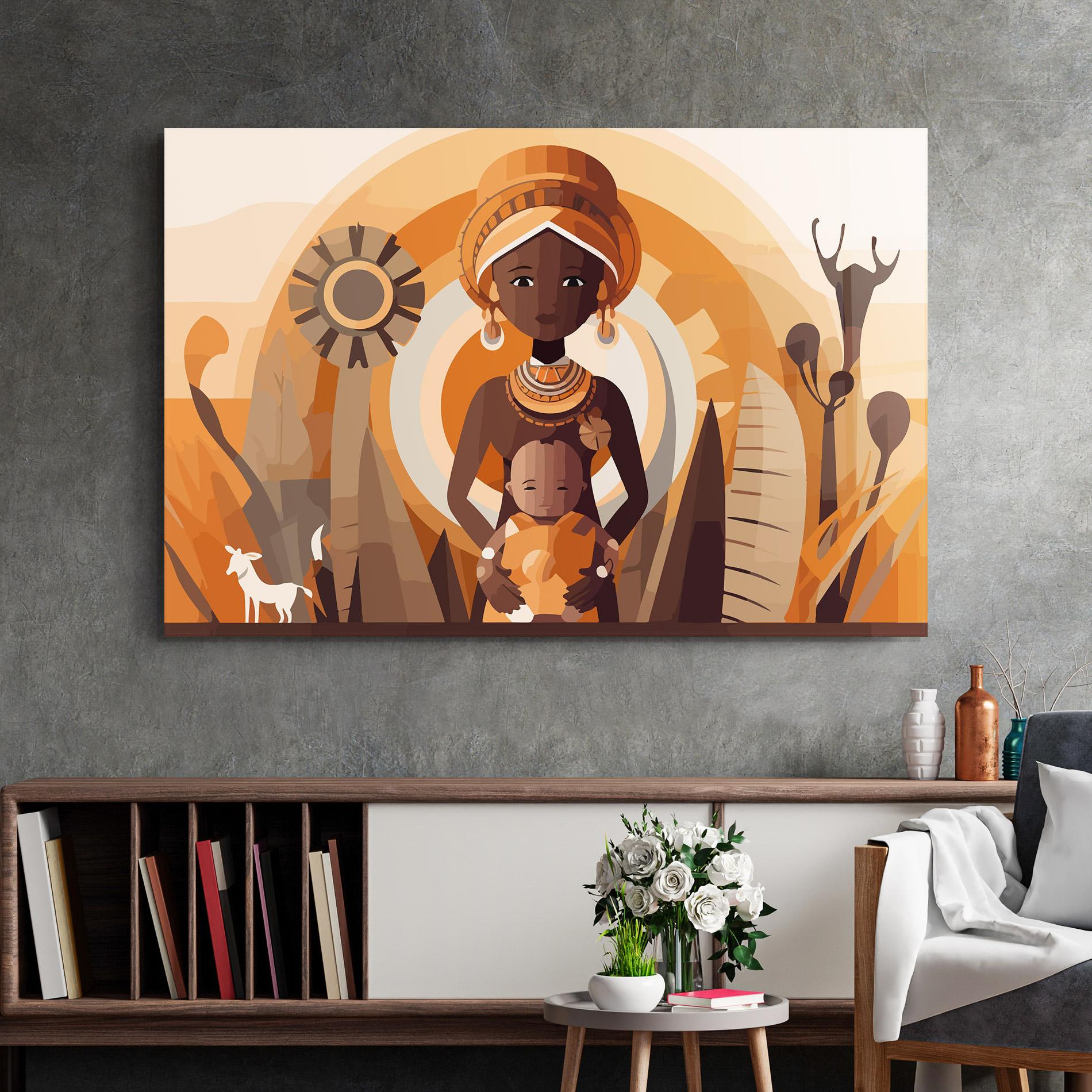Tablou Sticla African Baby mockup 2