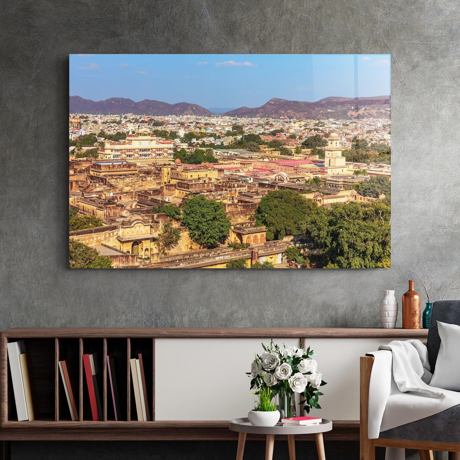 Tablou Sticla Pink City Jaipur mockup 2