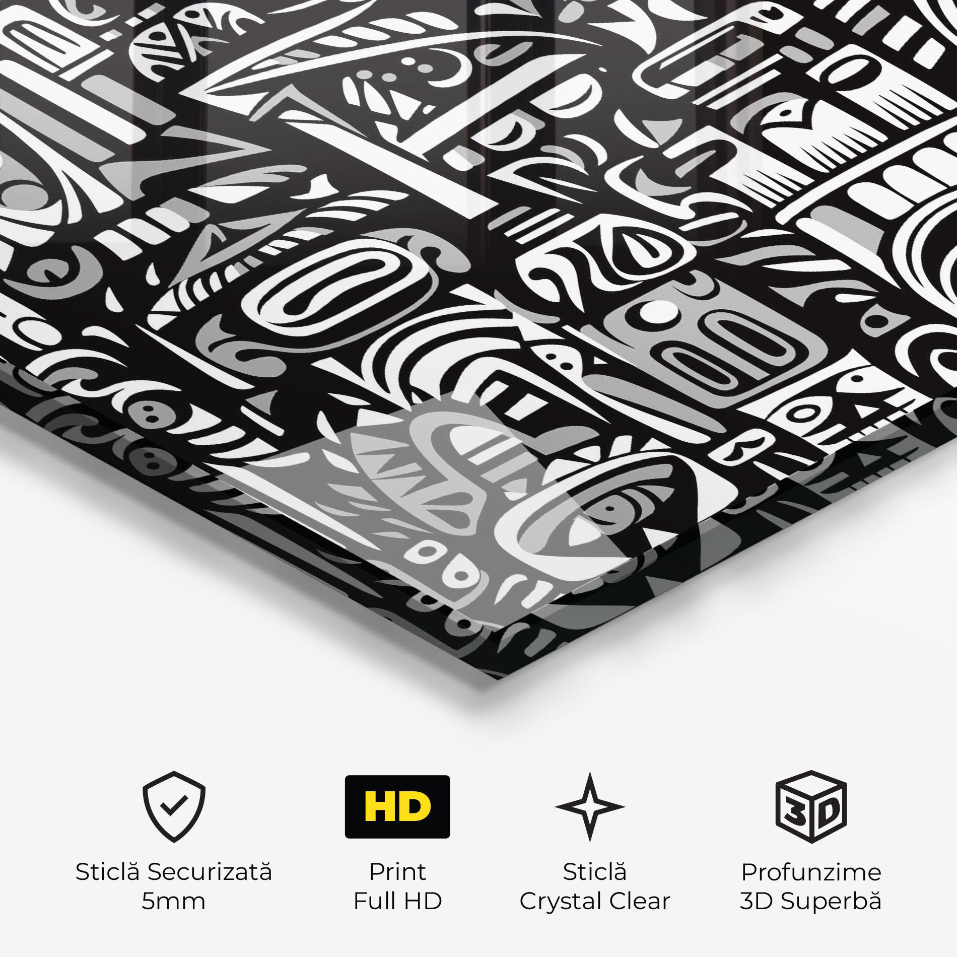Tablou Sticla African Pattern mockup 3