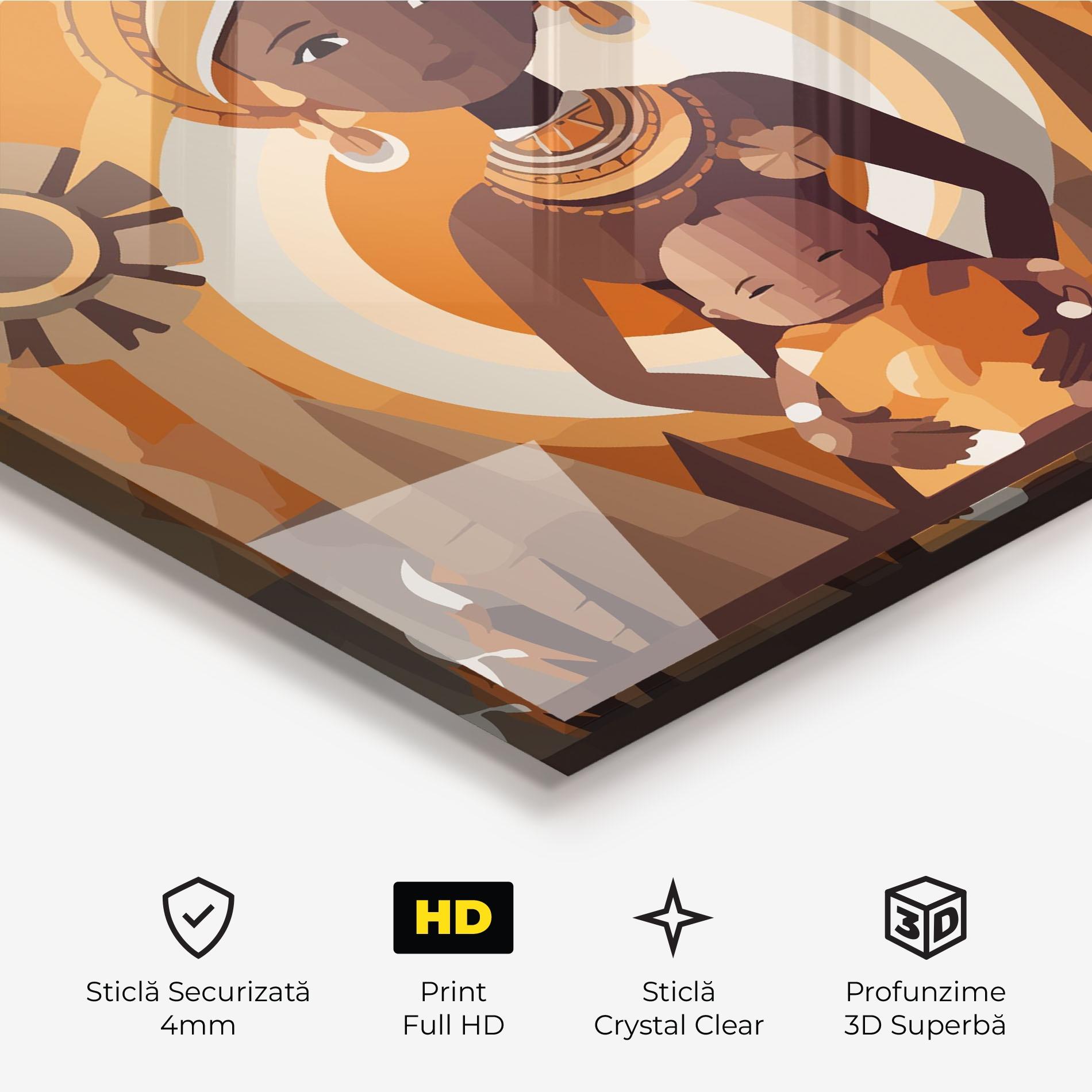 Tablou Sticla African Baby mockup 3