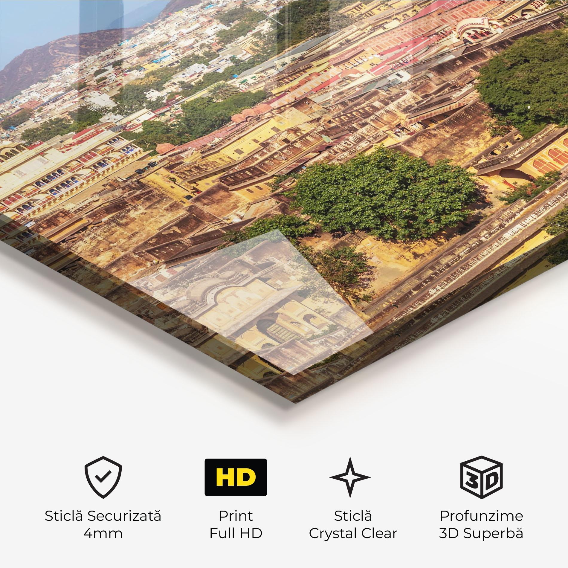 Tablou Sticla Pink City Jaipur mockup 3