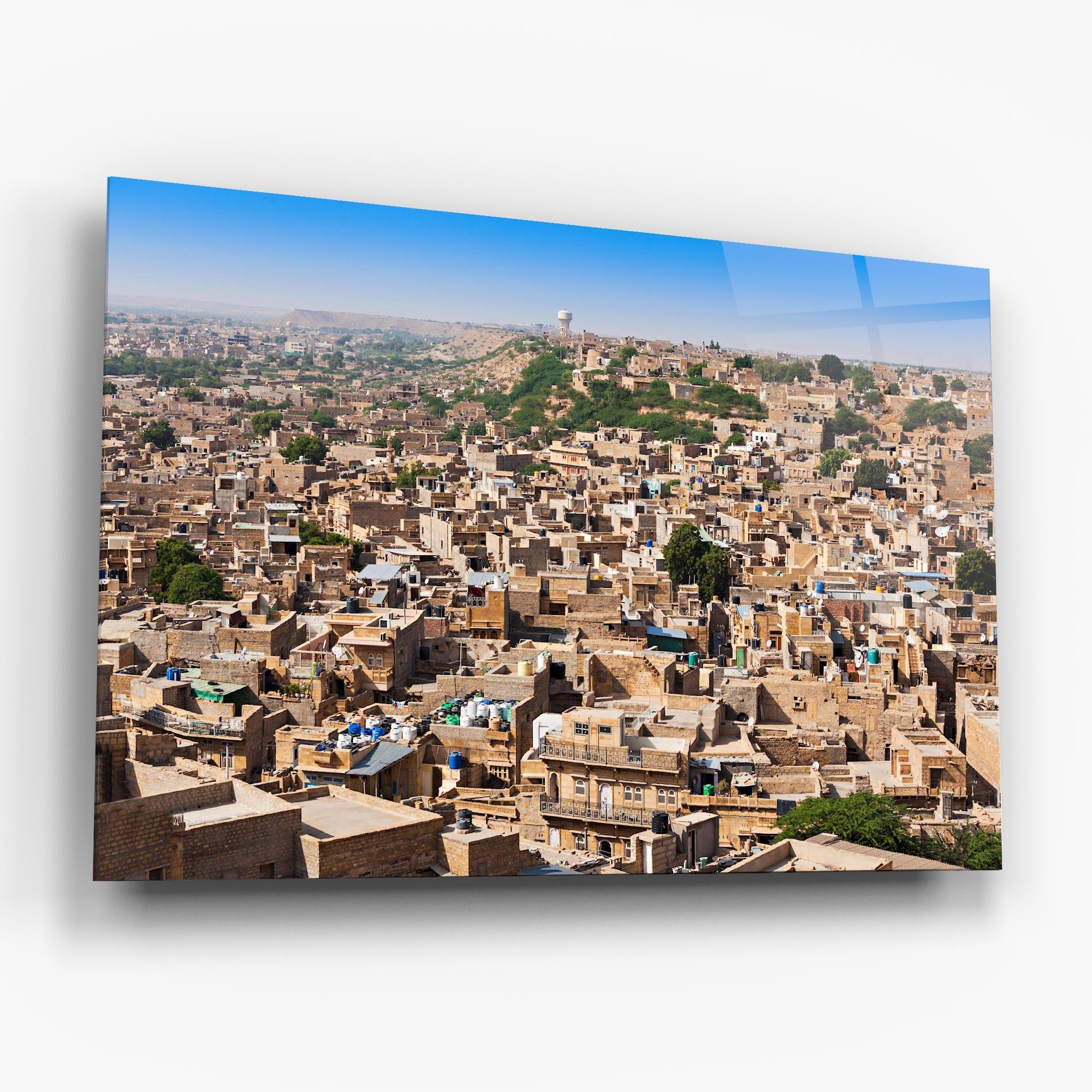 Tablou Sticla Jaisalmer Panorama View mockup 6