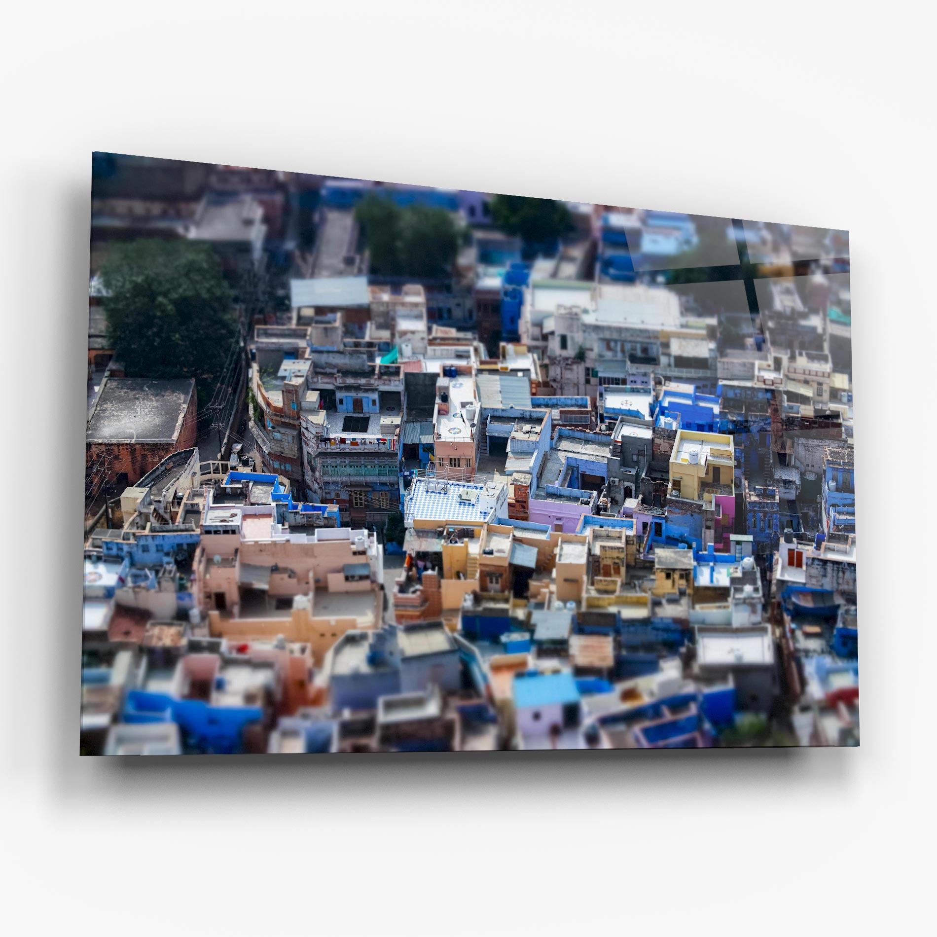 Tablou Sticla Jodhpur Blue City mockup 6