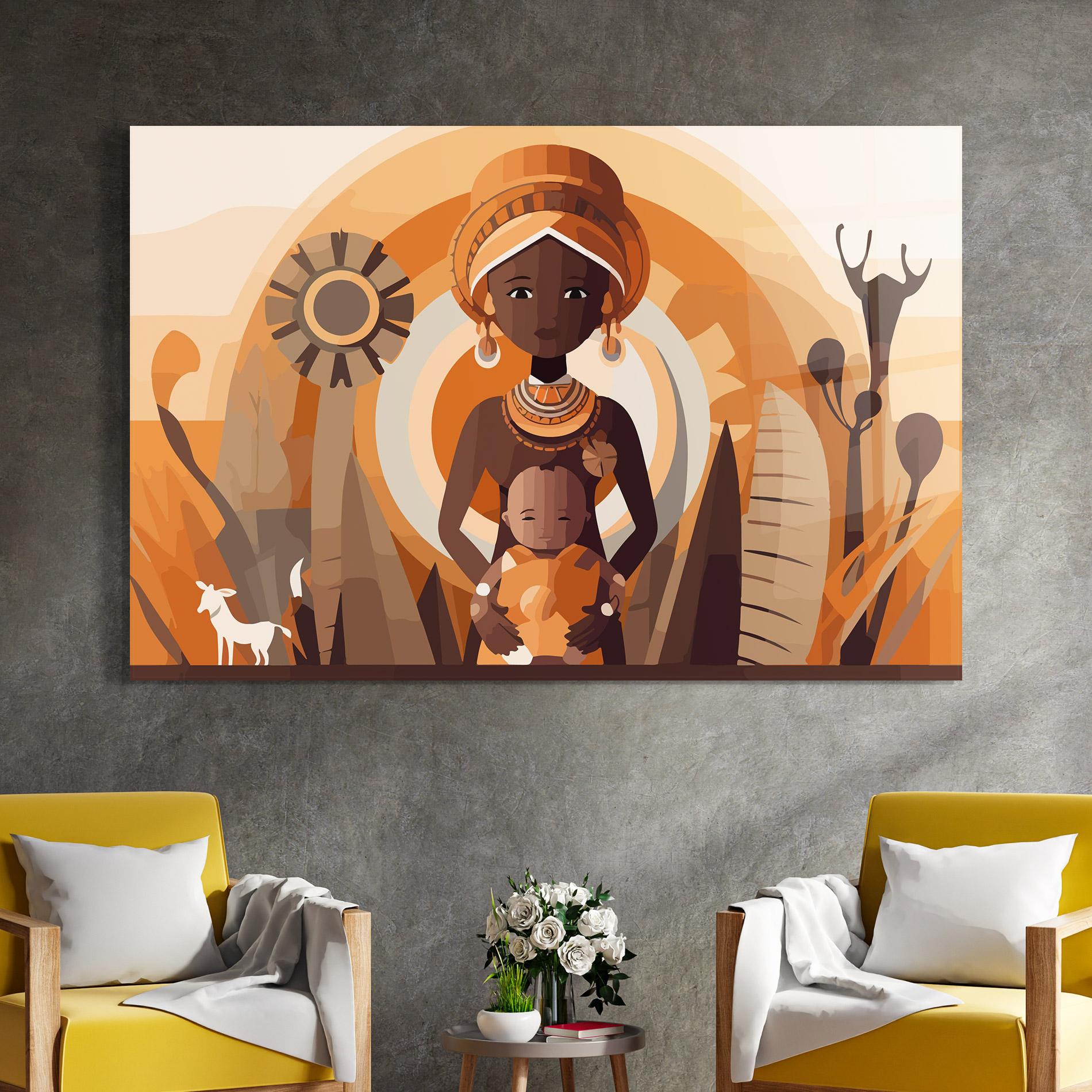 Tablou Sticla African Baby mockup 4