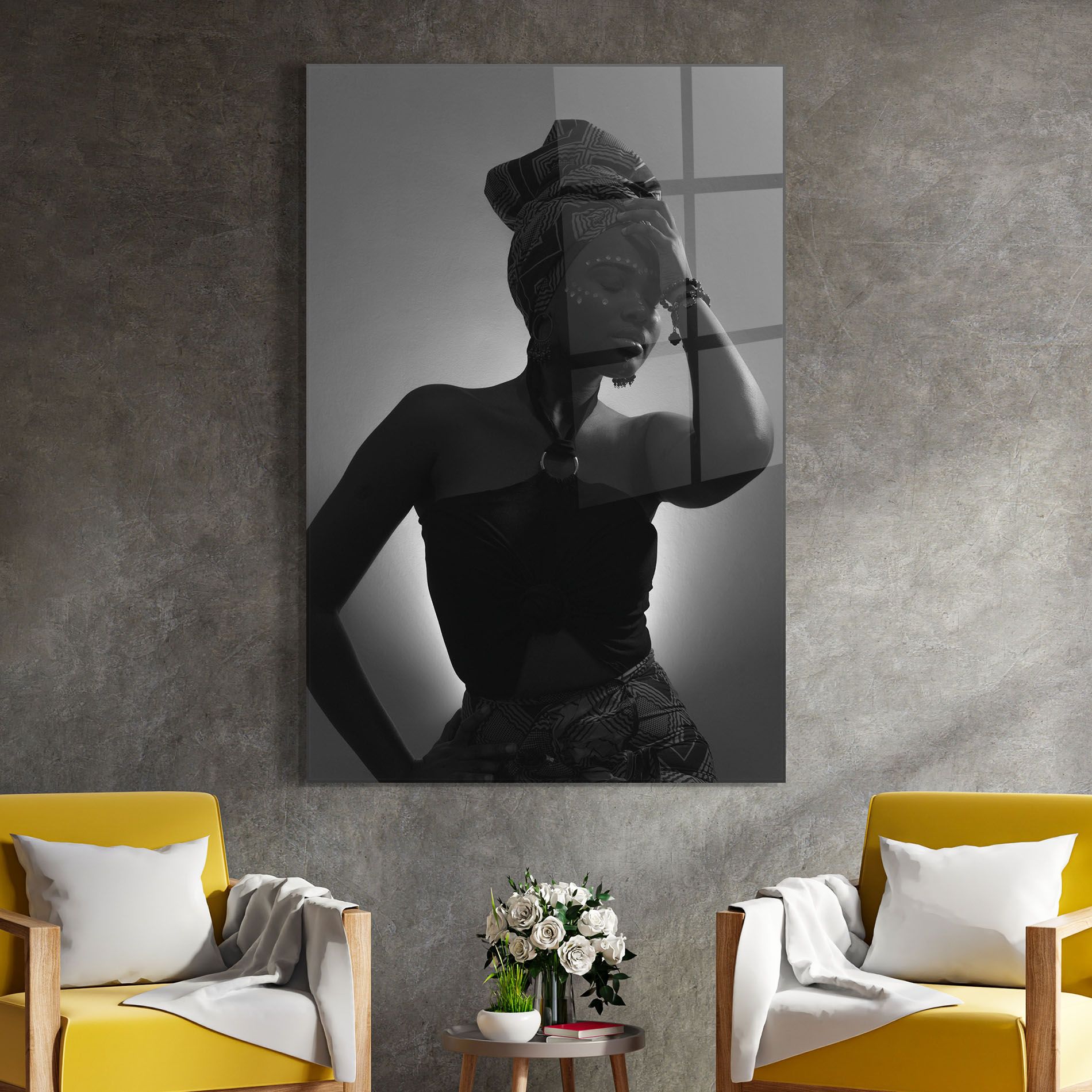 African Woman Shadow mockup 4