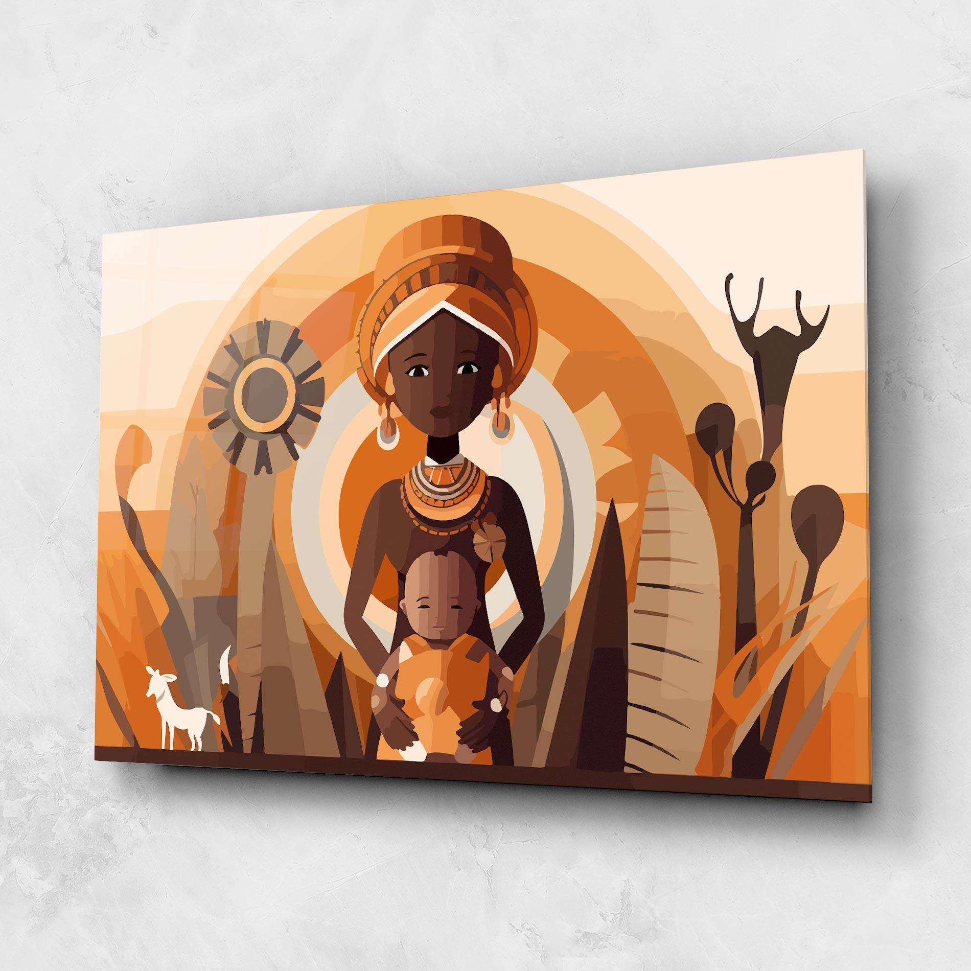Tablou Sticla African Baby mockup 1