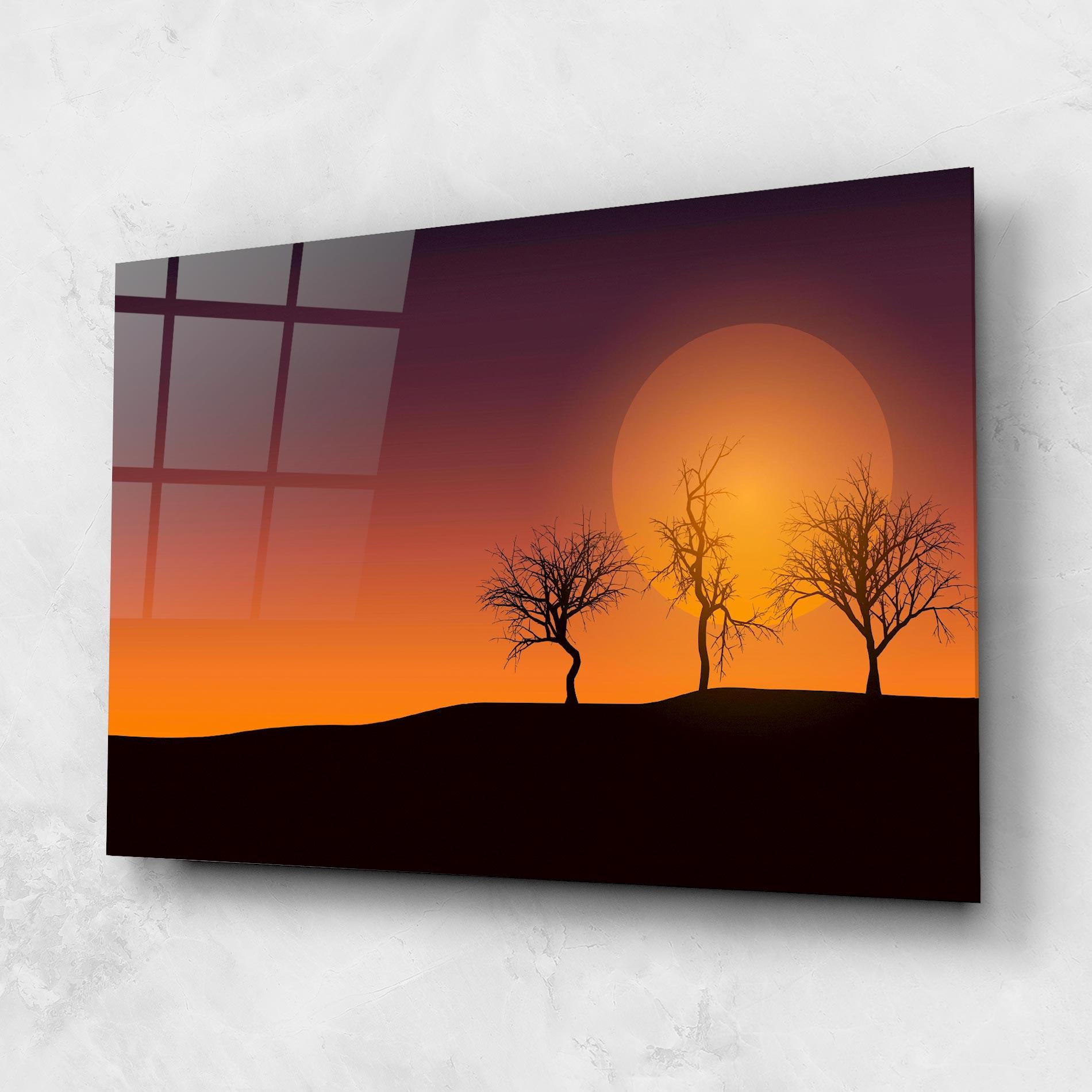 Tablou Sticla African Sunset mockup 1