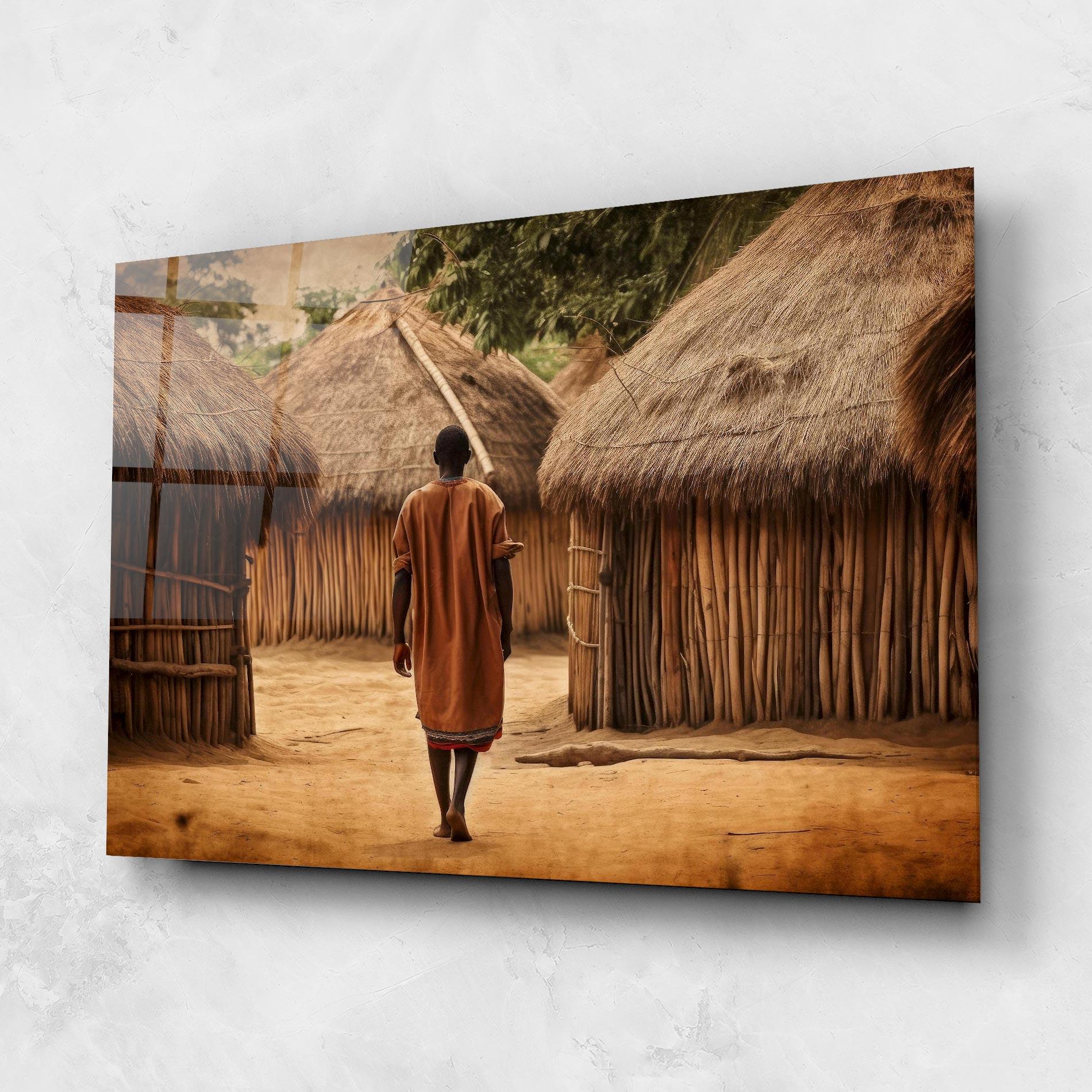 Tablou Sticla Native Strong Man mockup 1