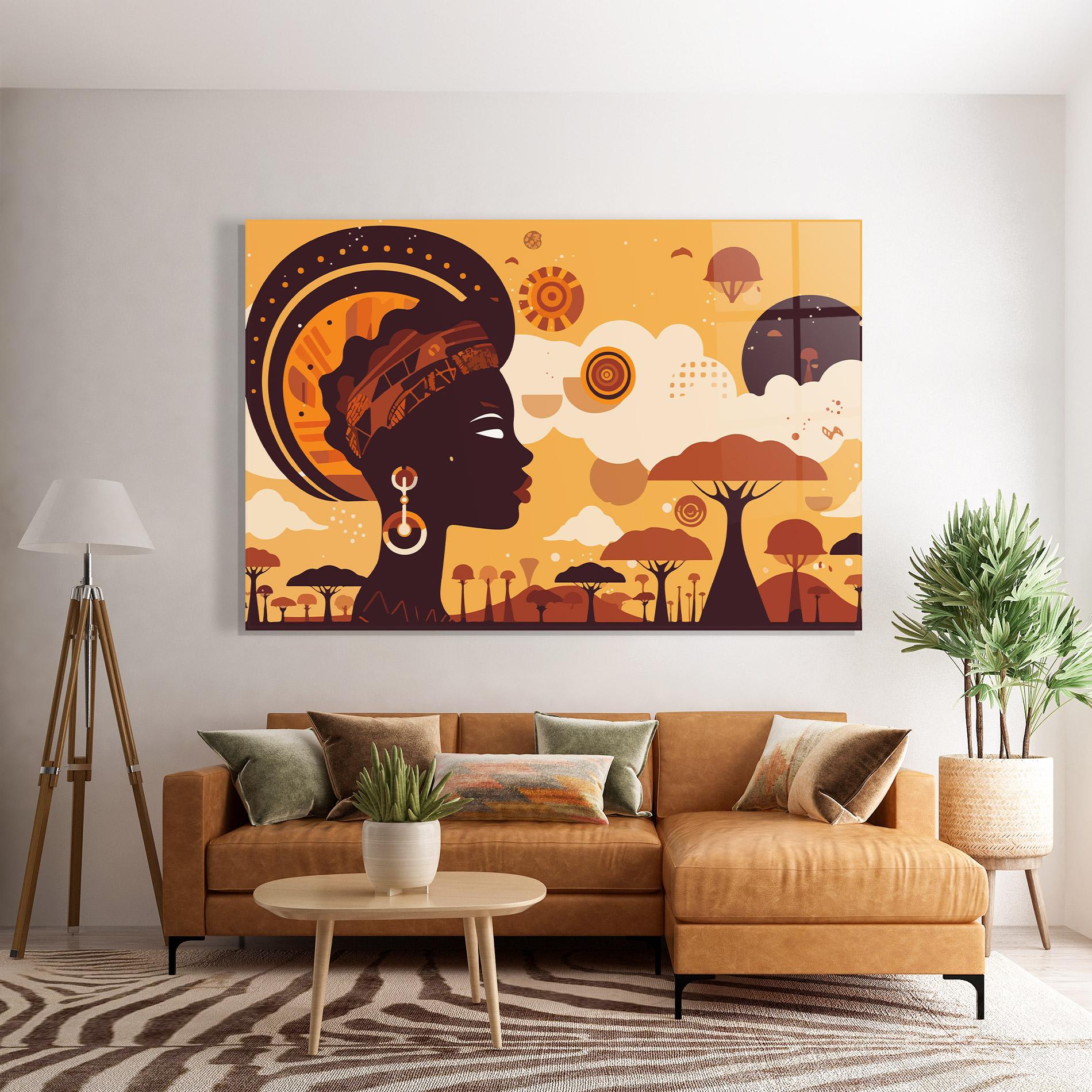 Tablou Sticla African Art mockup 7