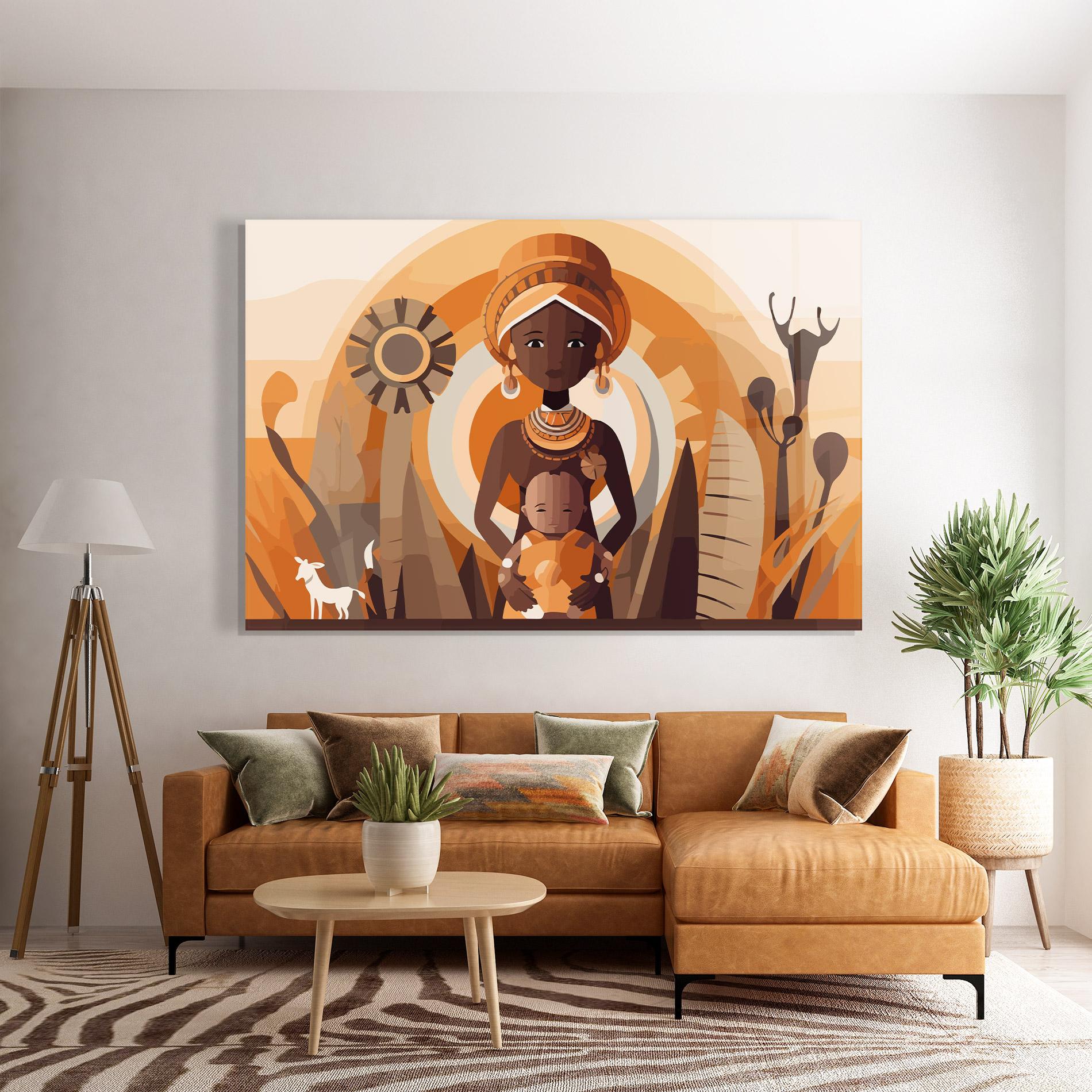 Tablou Sticla African Baby mockup 7
