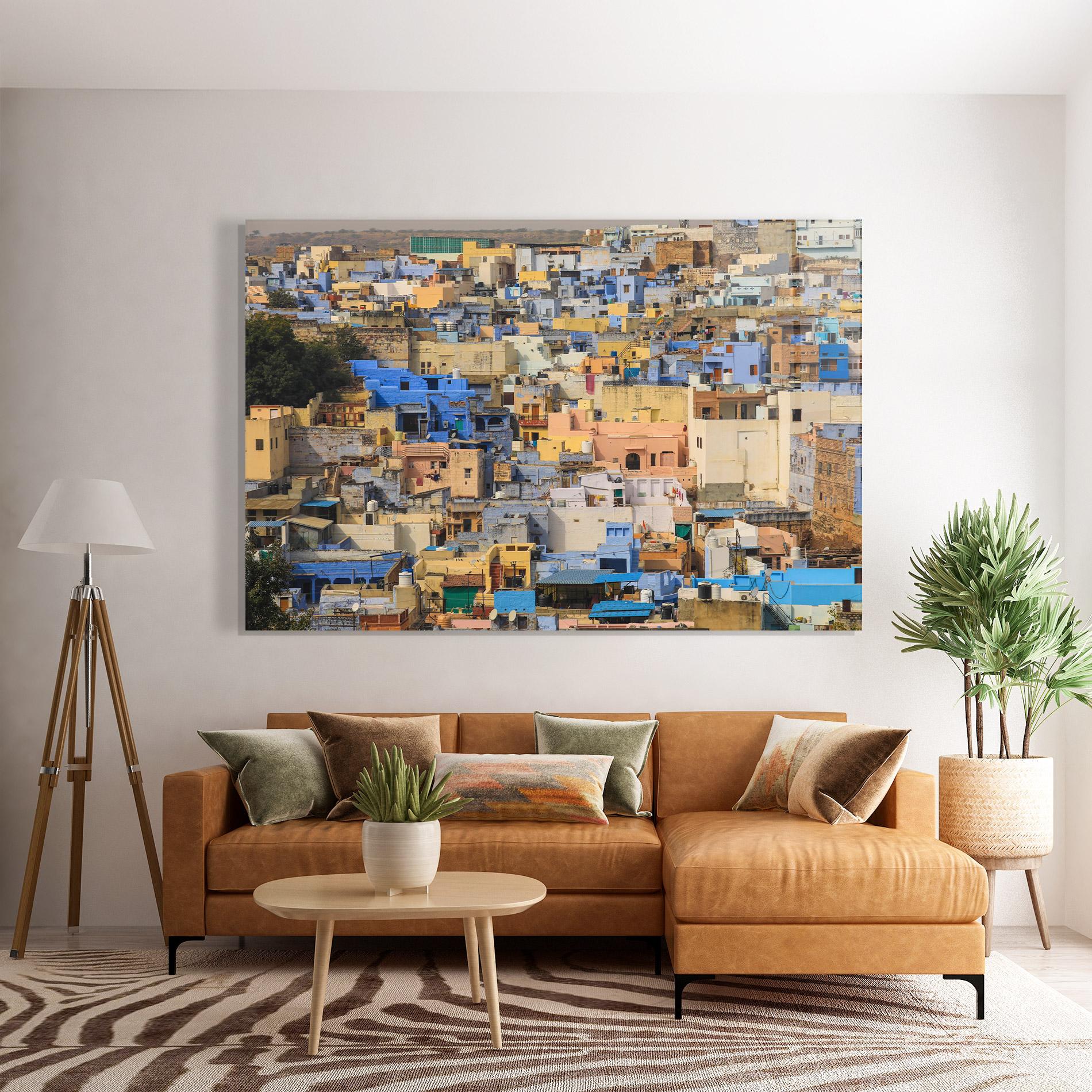 Tablou Sticla Rajasthan View India mockup 7