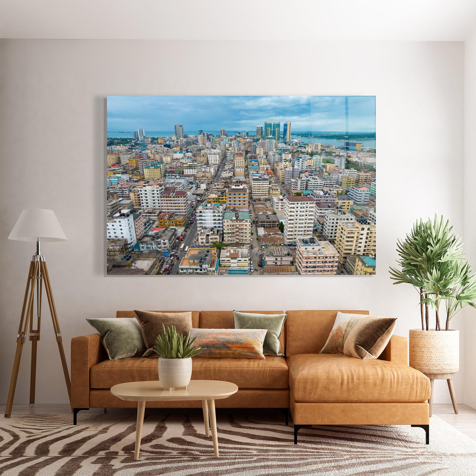 Tablou Sticla Tanzania Building View mockup 7