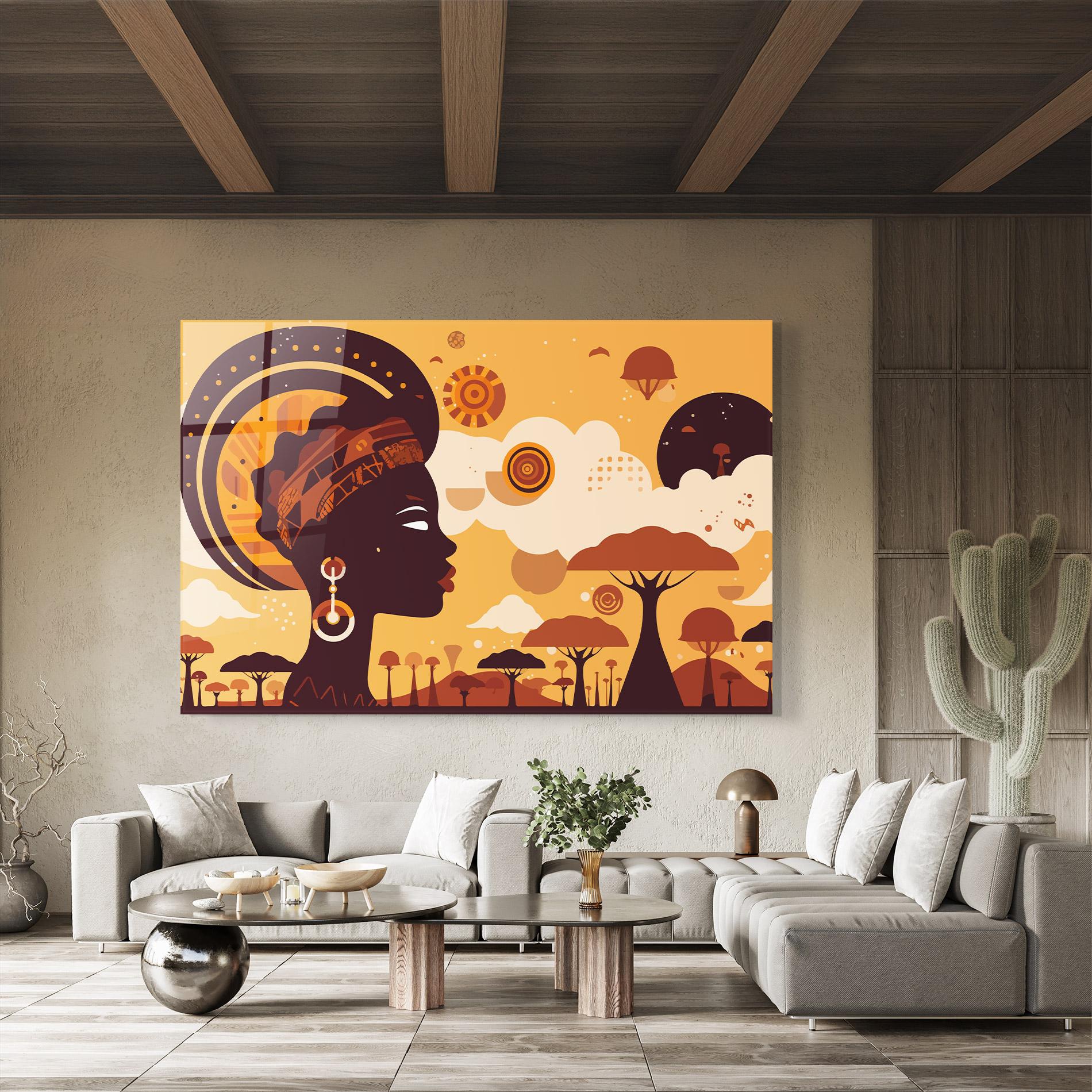 Tablou Sticla African Art mockup 8