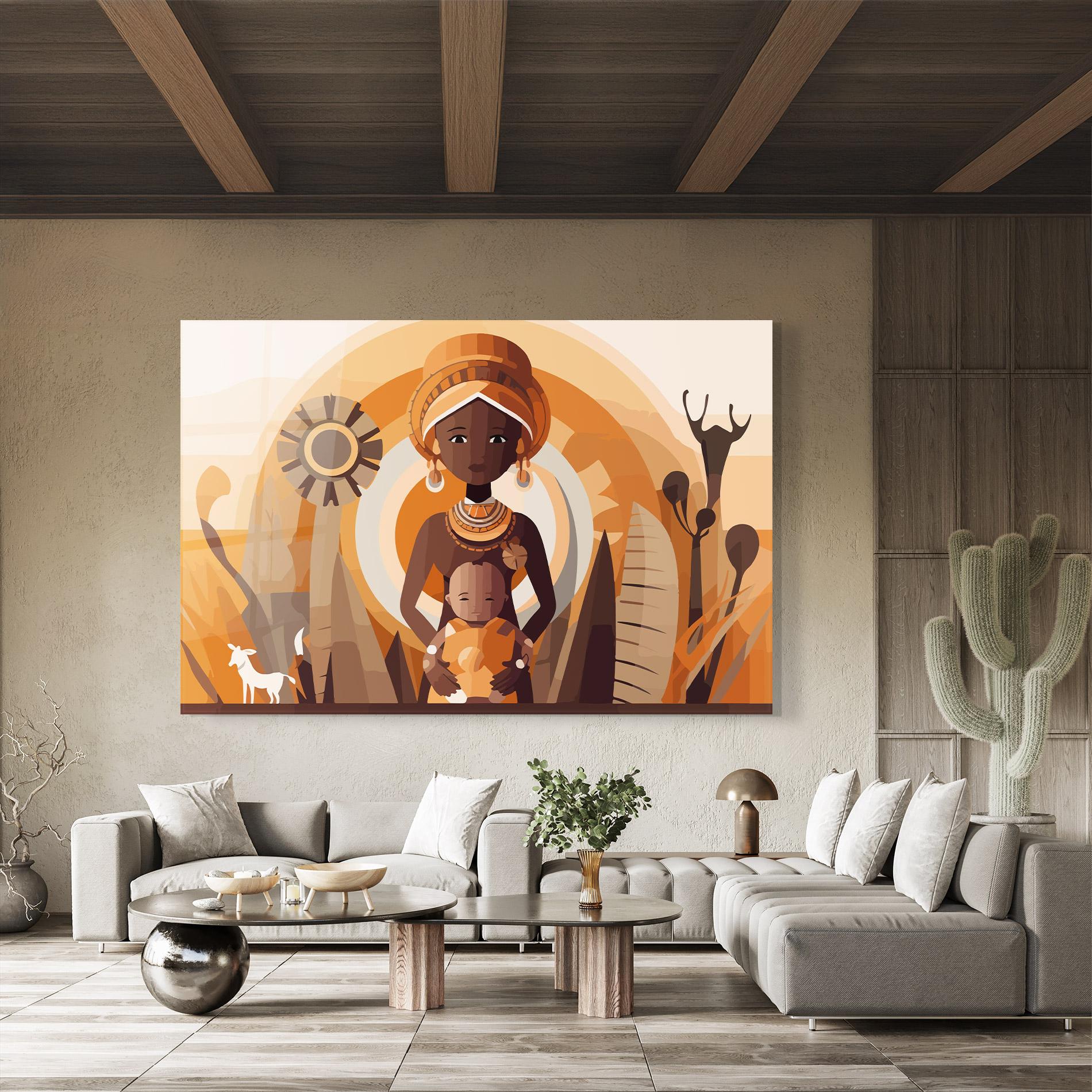 Tablou Sticla African Baby mockup 8
