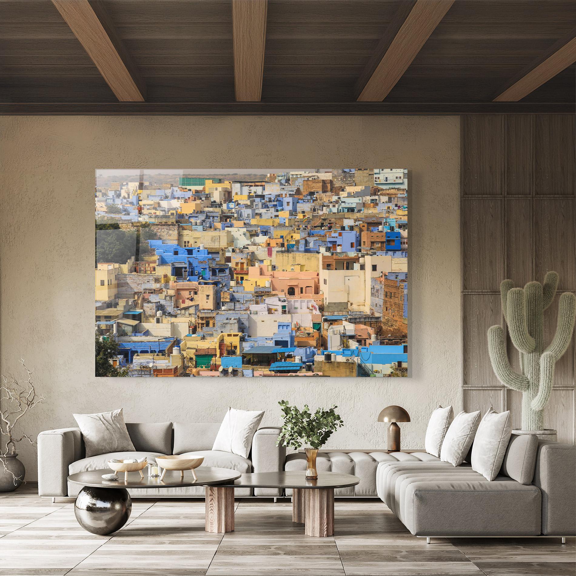 Tablou Sticla Rajasthan View India mockup 8