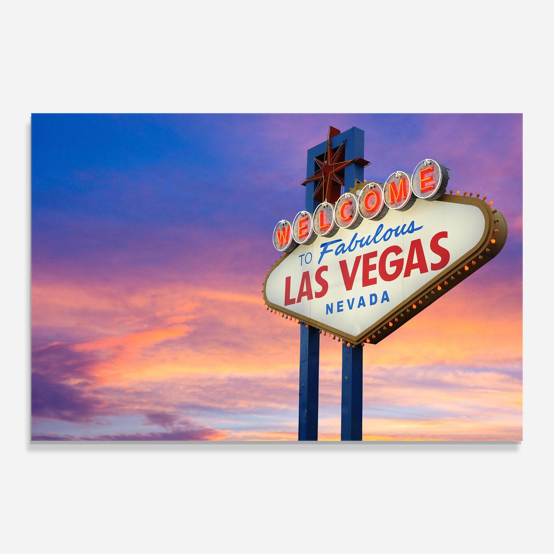 Tablou Sticla Las Vegas Sign mockup 0