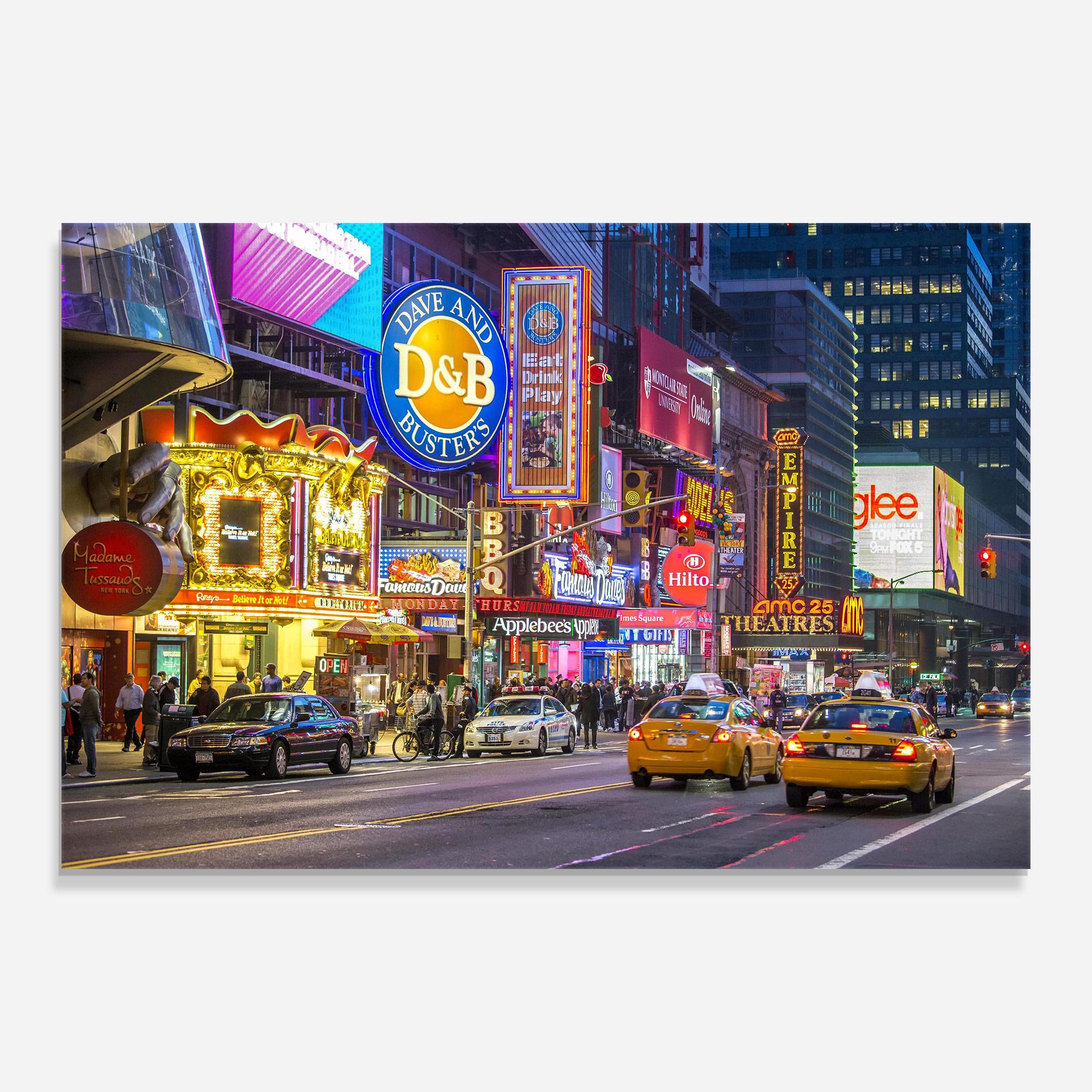 Tablou Sticla New York Lights mockup 0