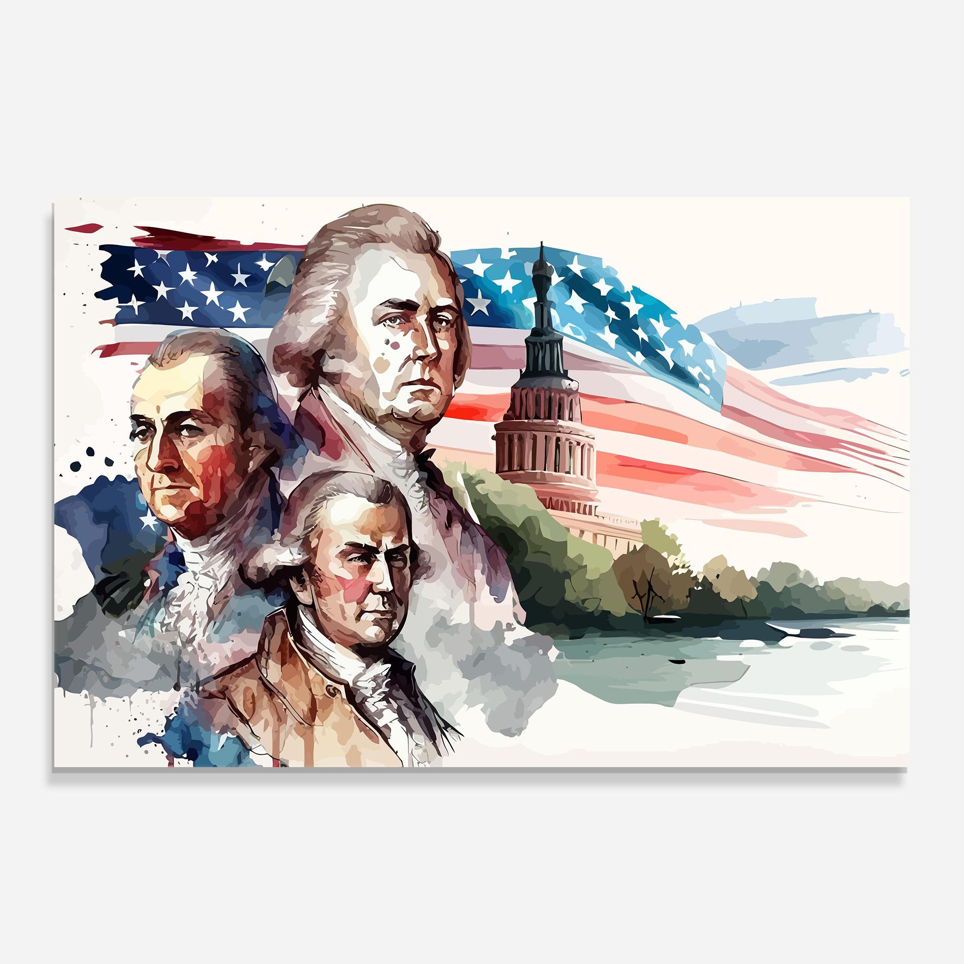 Usa Flag Art mockup 0