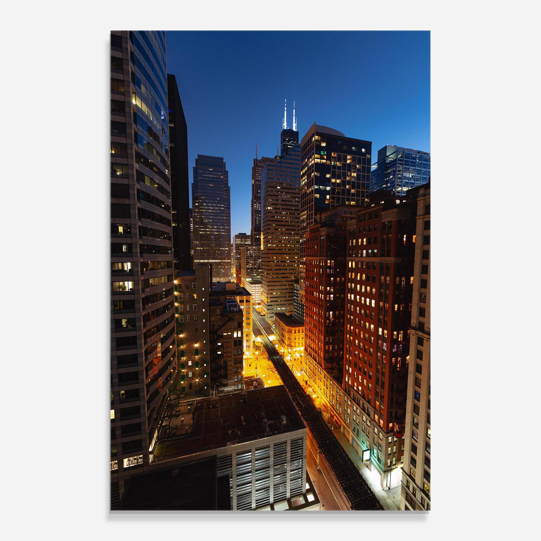 Tablou Sticla Hight City Building mockup 0