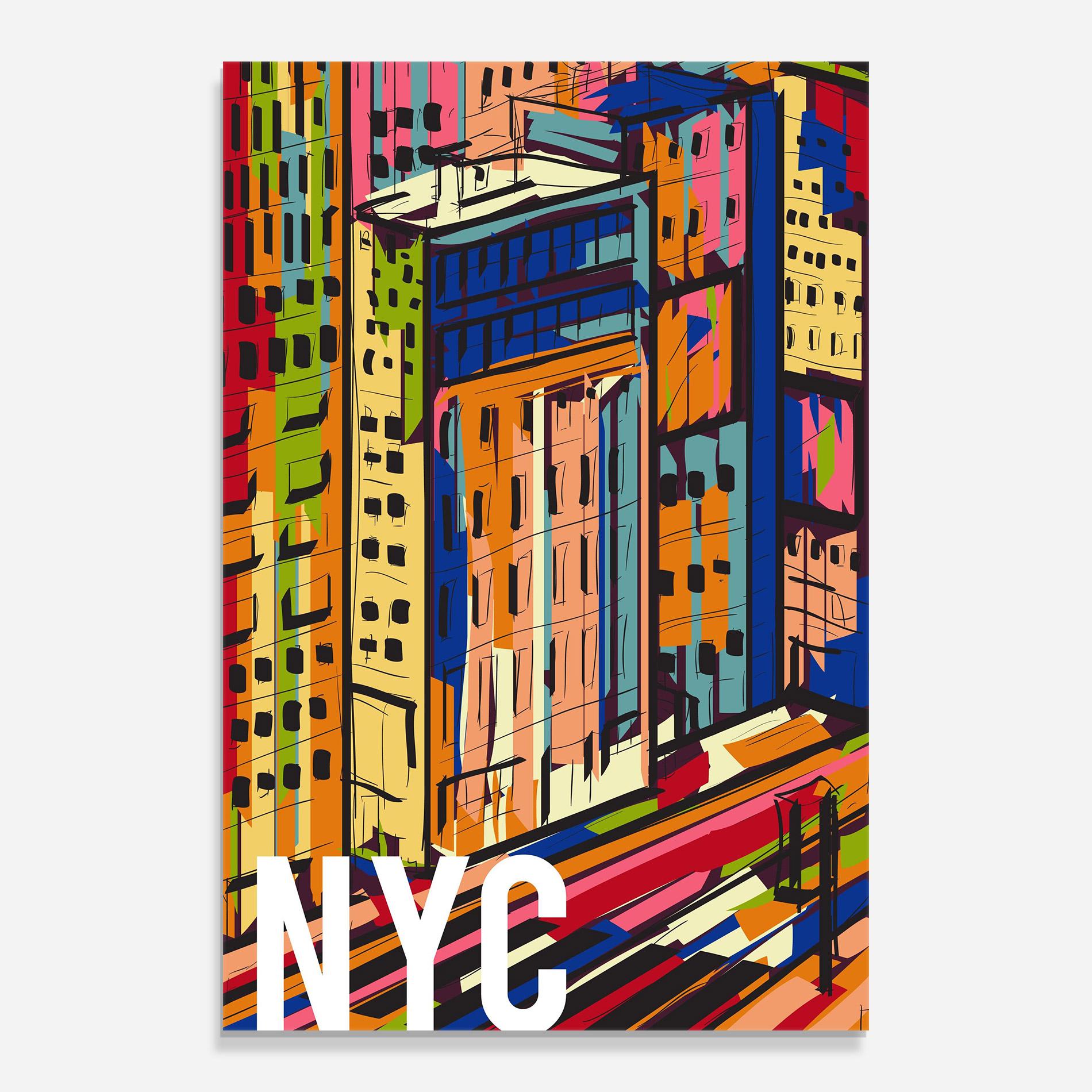 Tablou Sticla New York City Art mockup 0