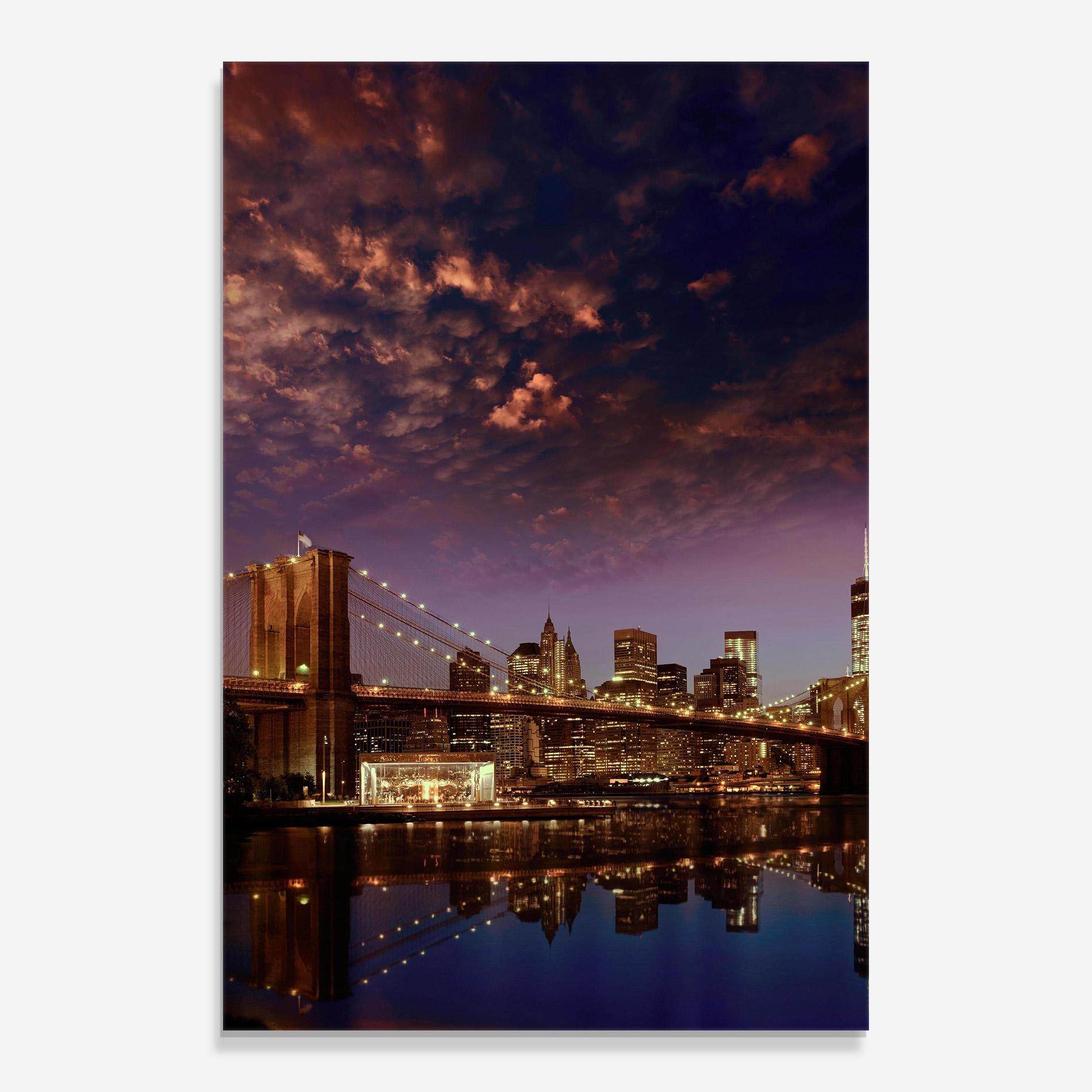 Tablou Sticla Sunset New York mockup 0