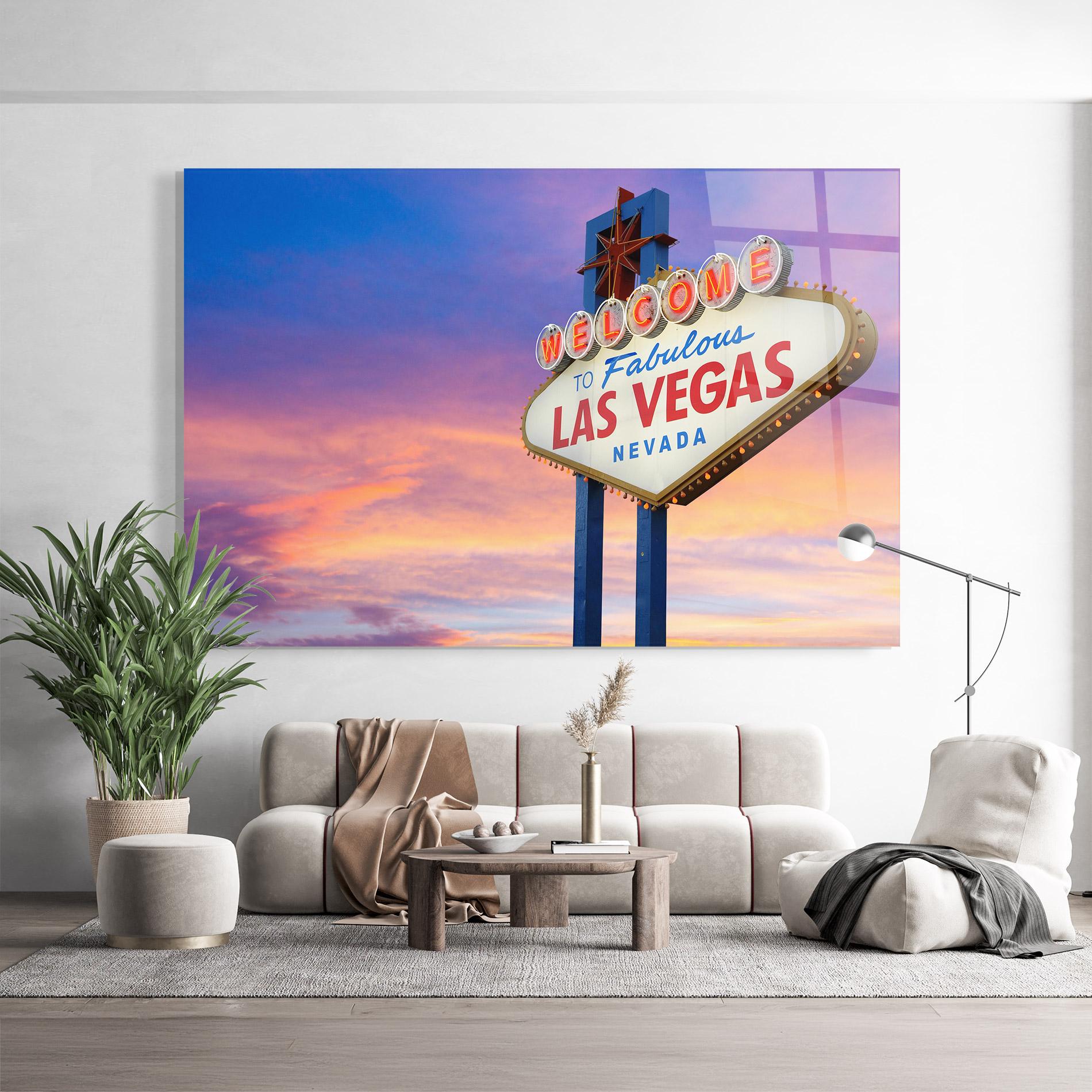 Tablou Sticla Las Vegas Sign mockup 9