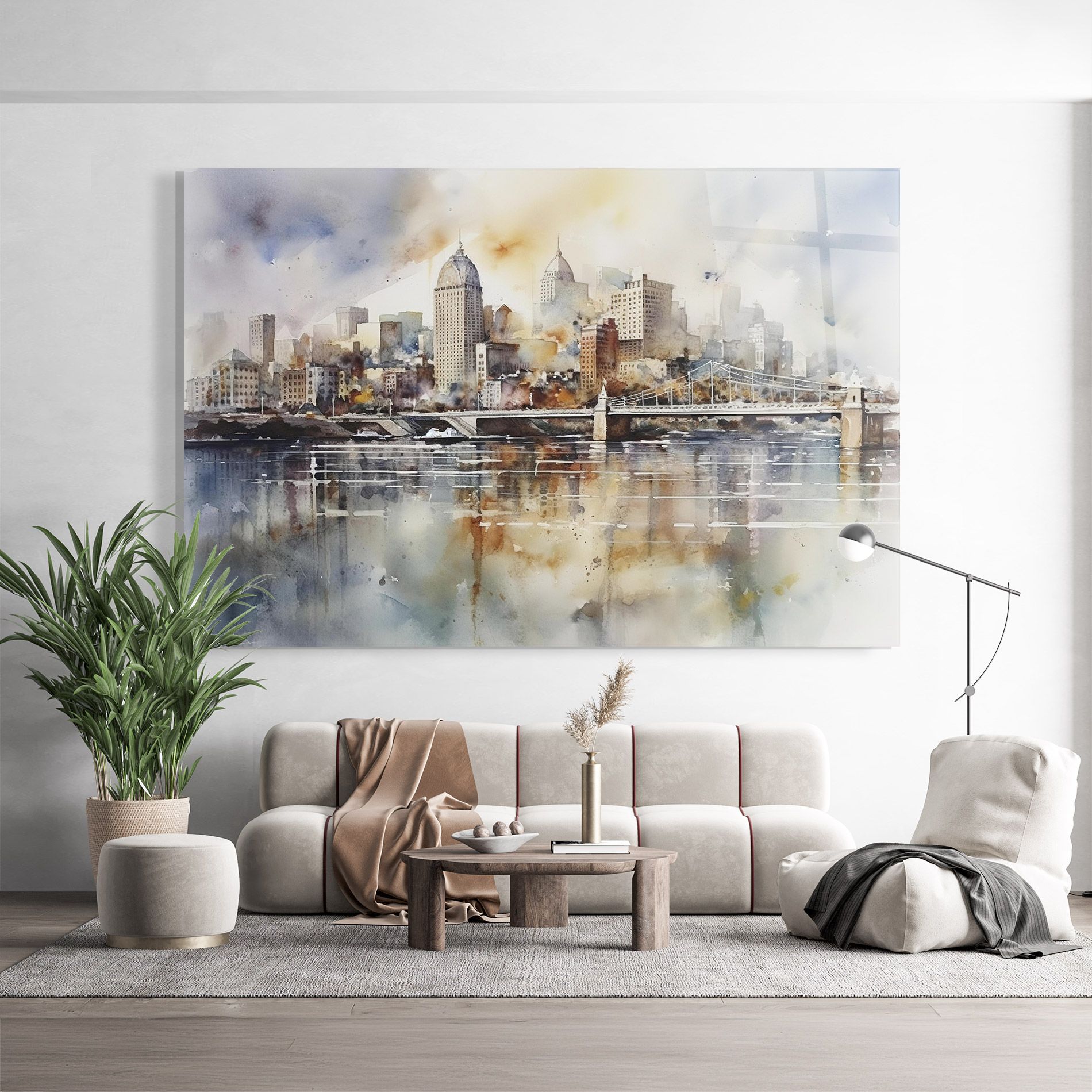 Watercolor Skyline mockup 9