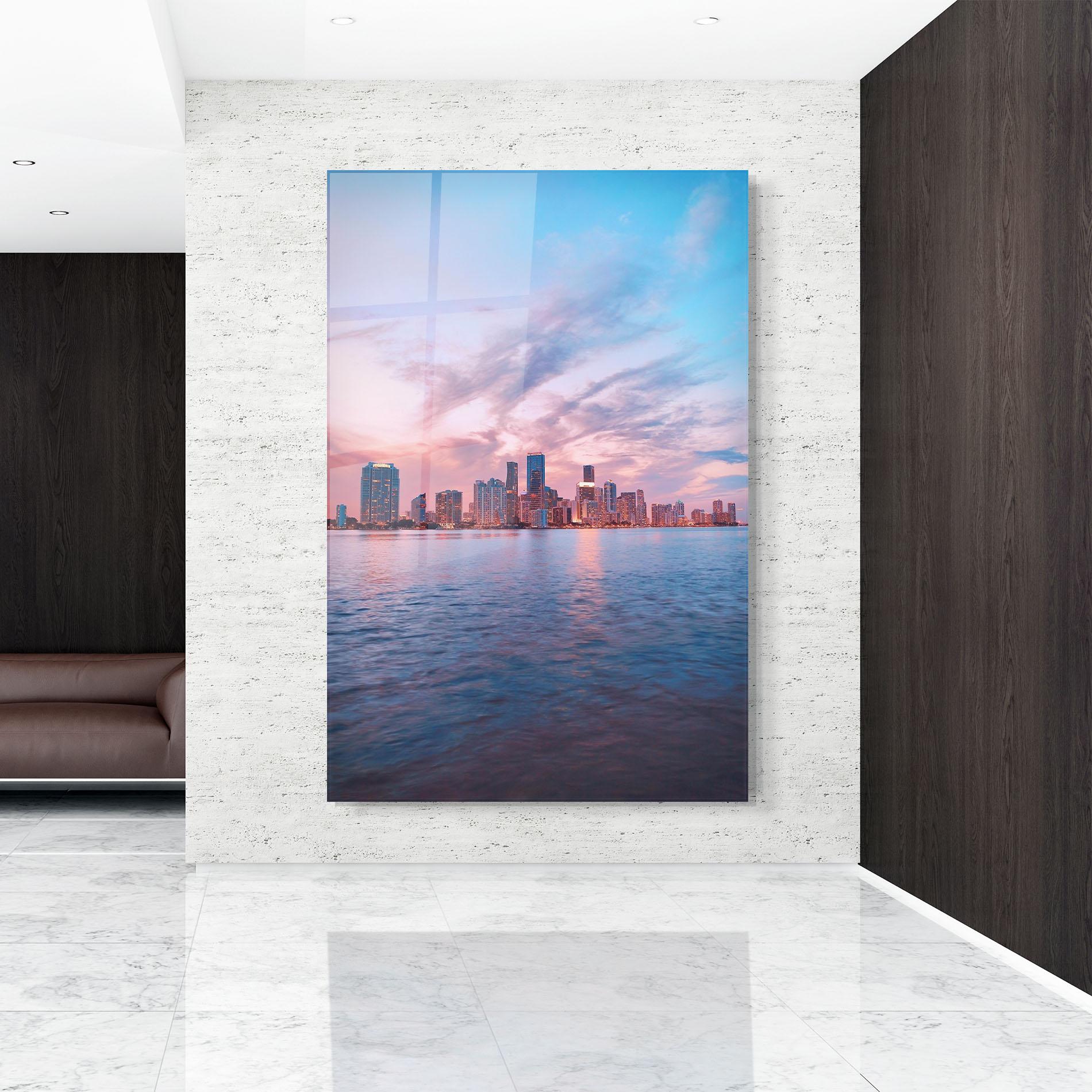 Tablou Sticla Over The Lake mockup 9