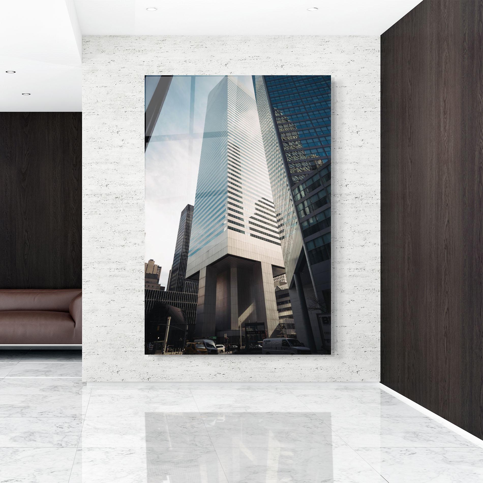 Tablou Sticla Skyline Building mockup 9