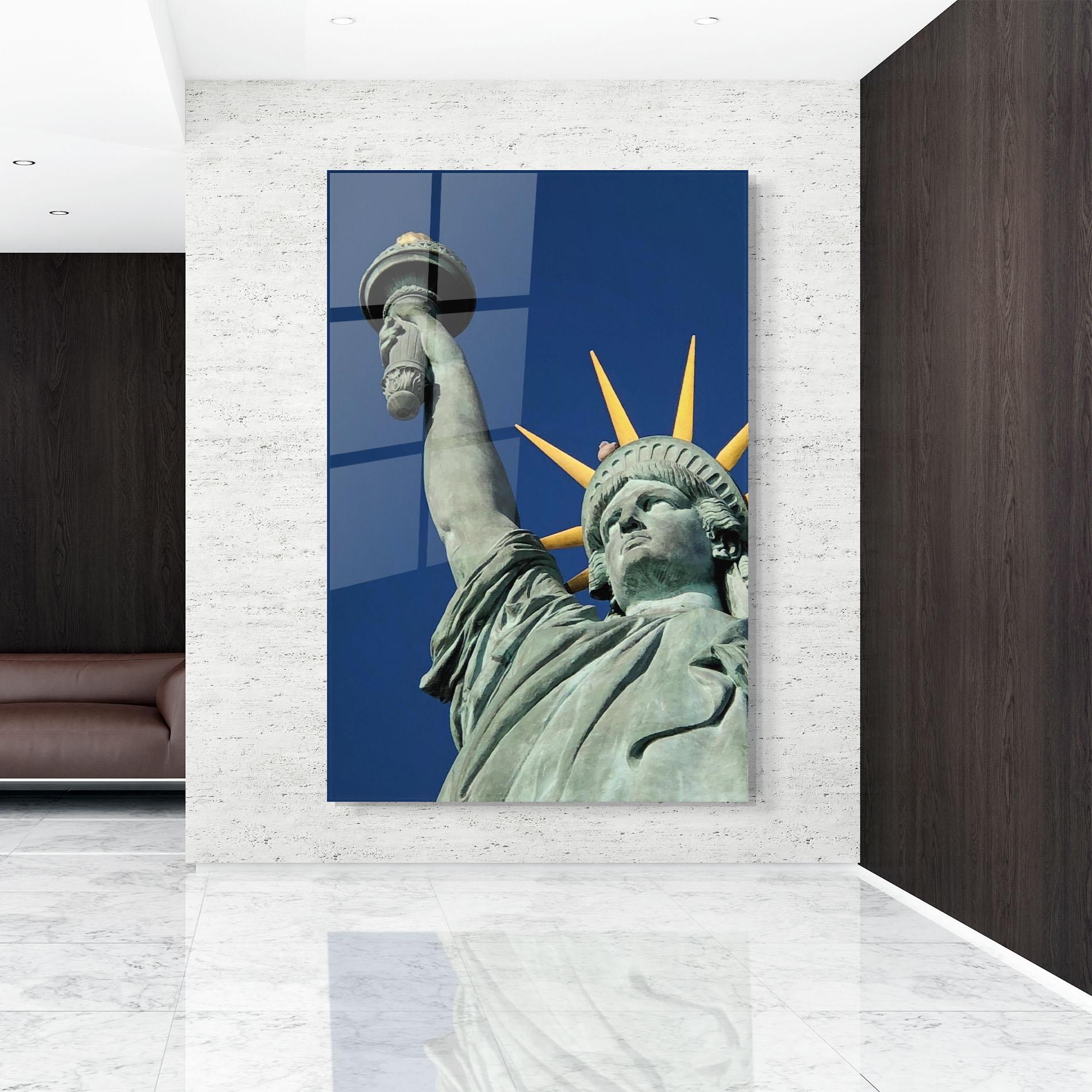 Tablou Sticla Statue Of Liberty mockup 9