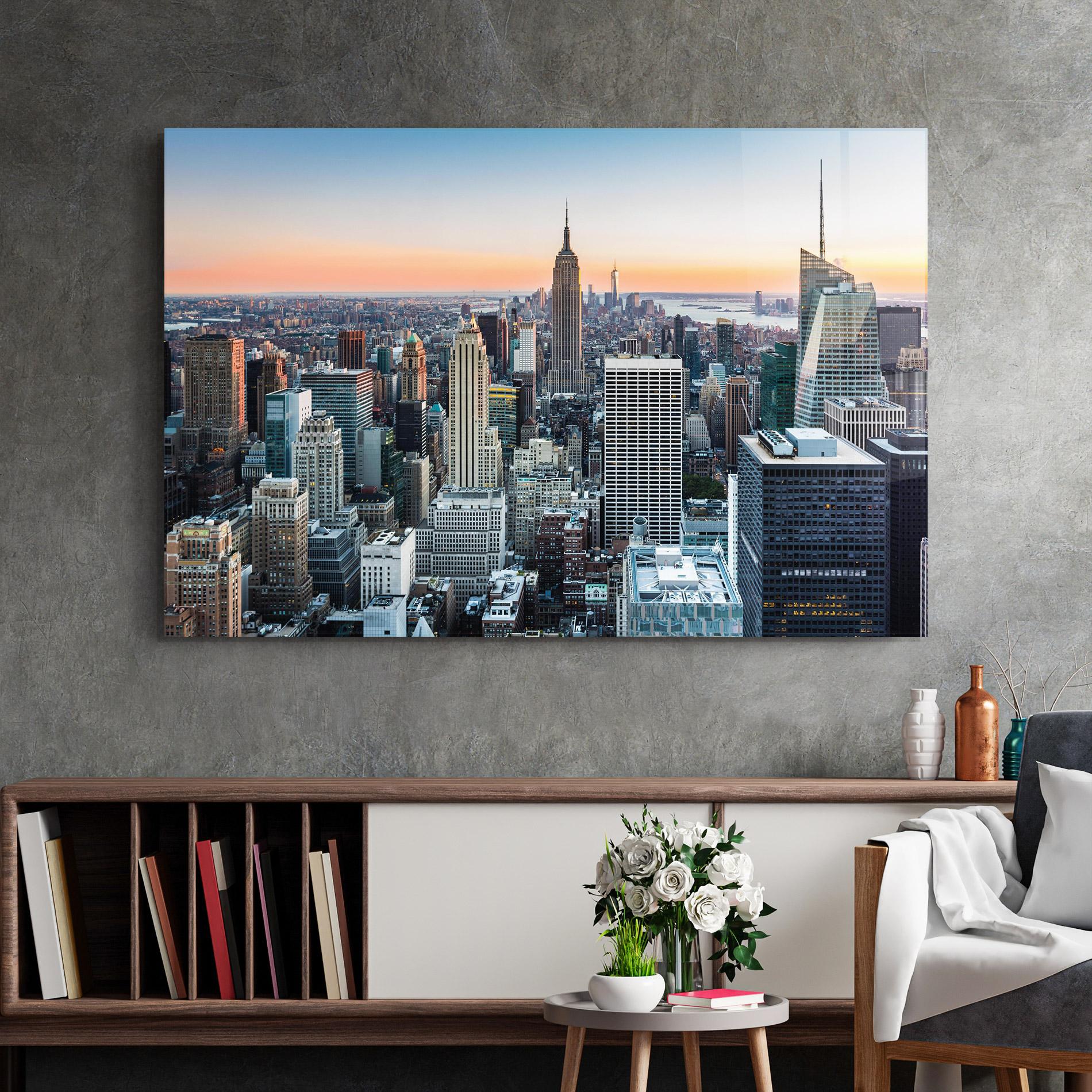 Tablou Sticla New York Skyline mockup 2