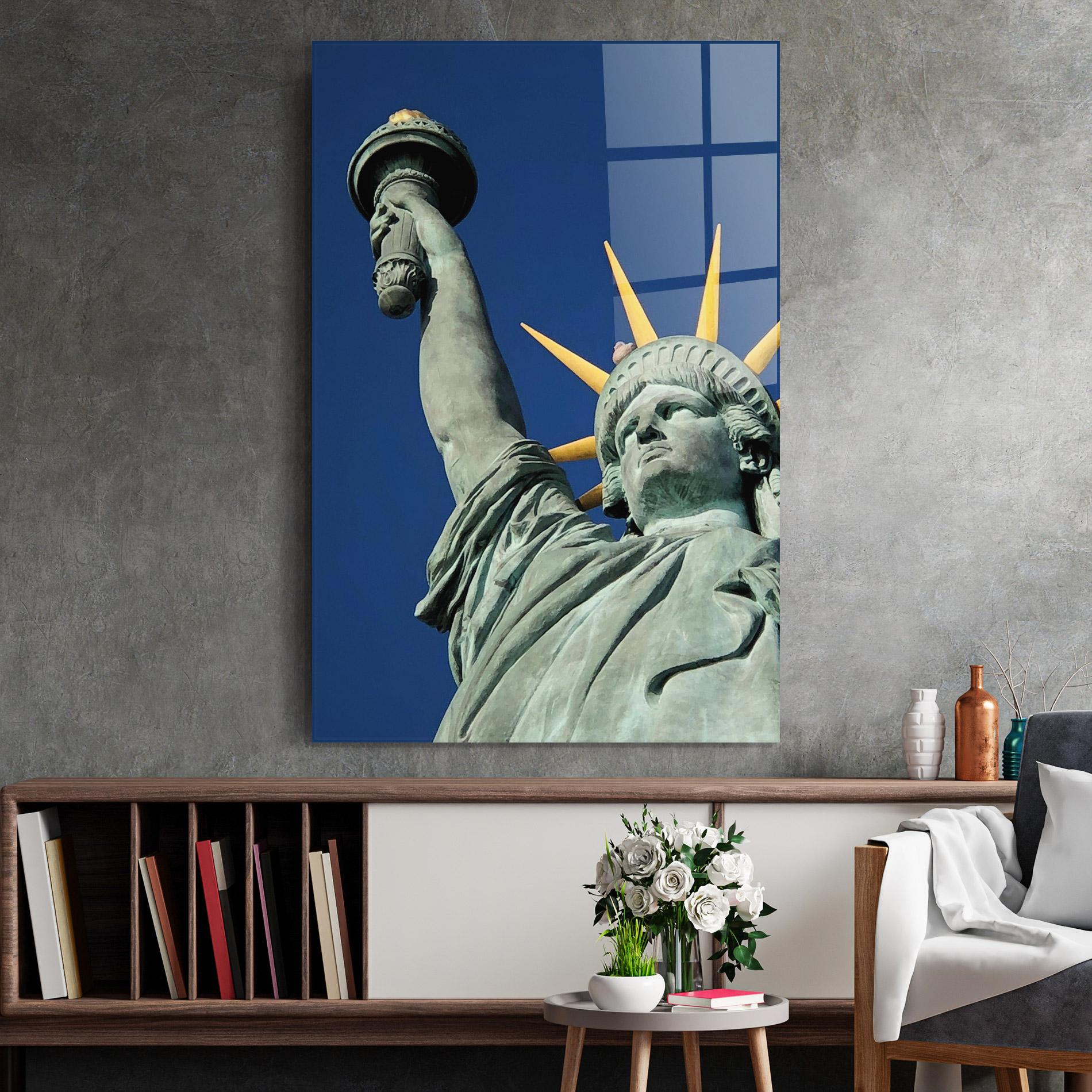 Tablou Sticla Statue Of Liberty mockup 2