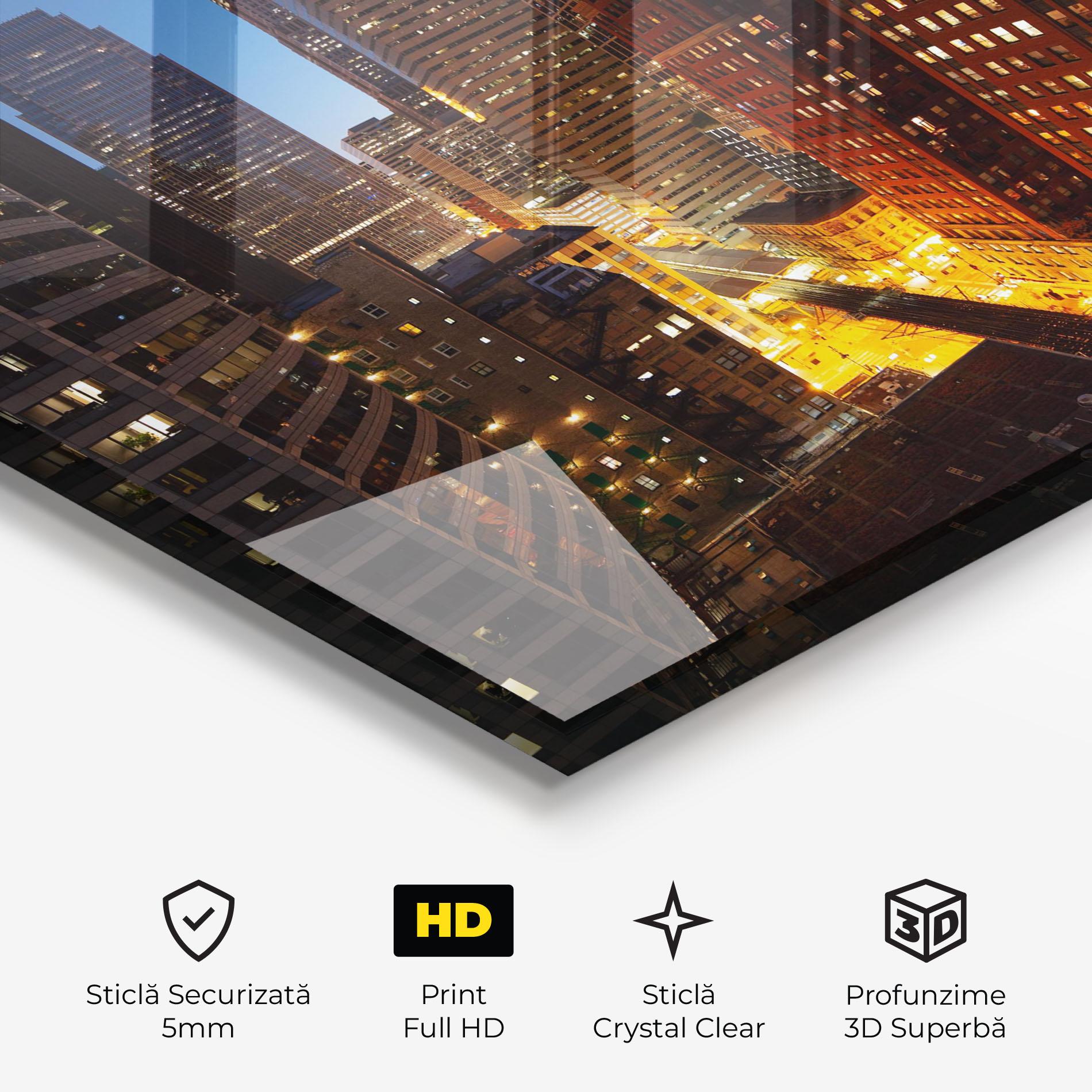 Tablou Sticla Hight City Building mockup 3