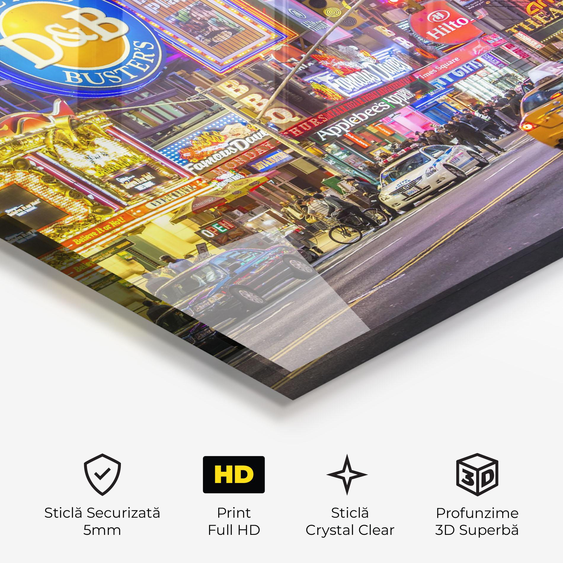 Tablou Sticla New York Lights mockup 3