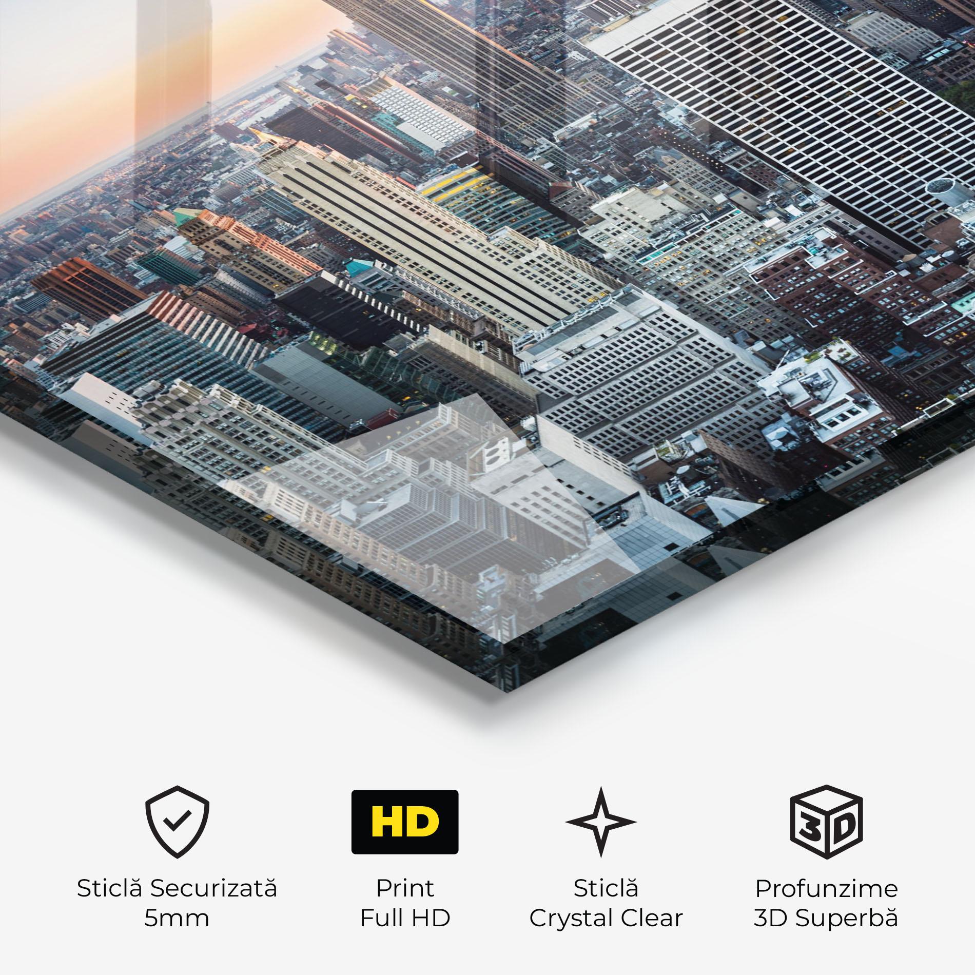 Tablou Sticla New York Skyline mockup 3