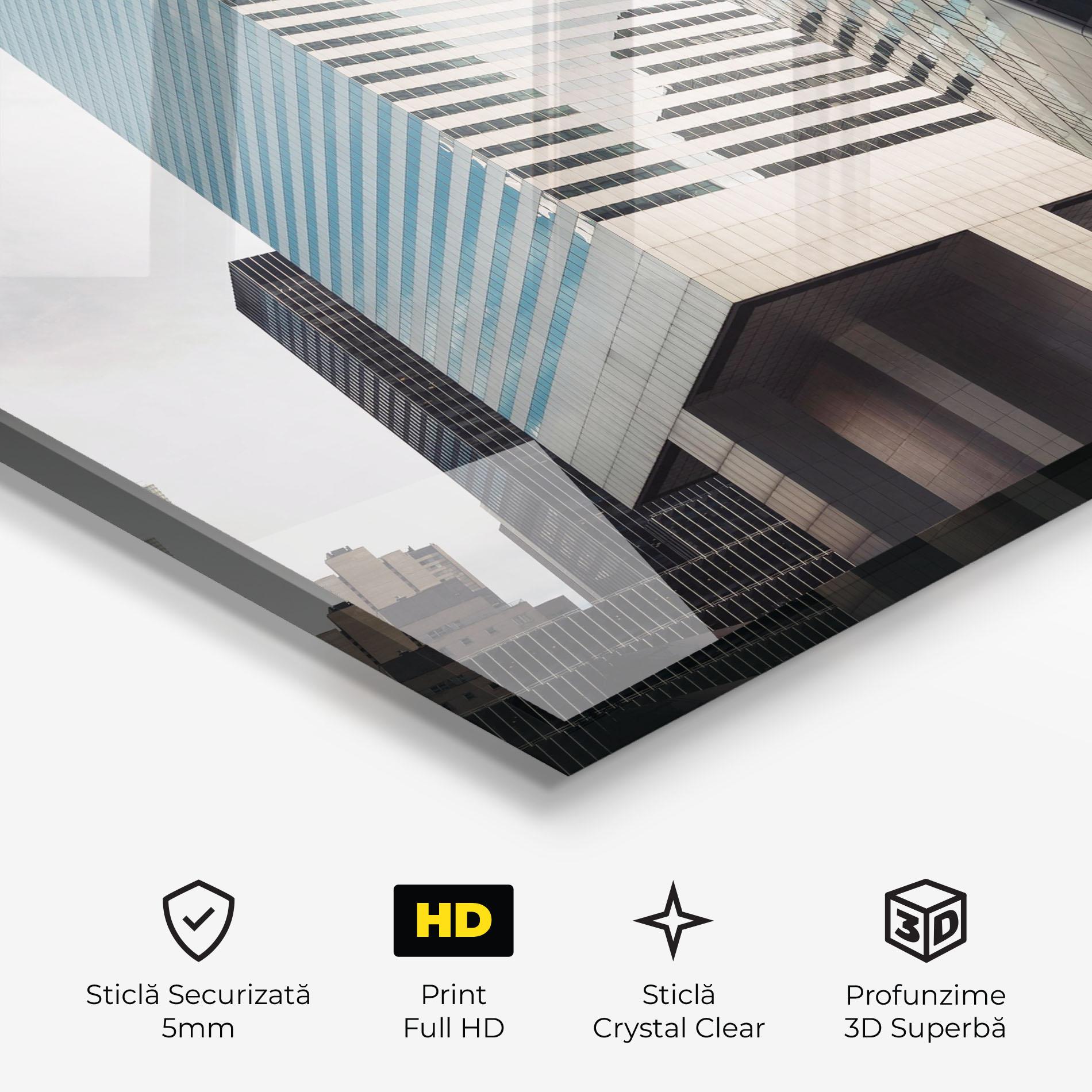 Tablou Sticla Skyline Building mockup 3