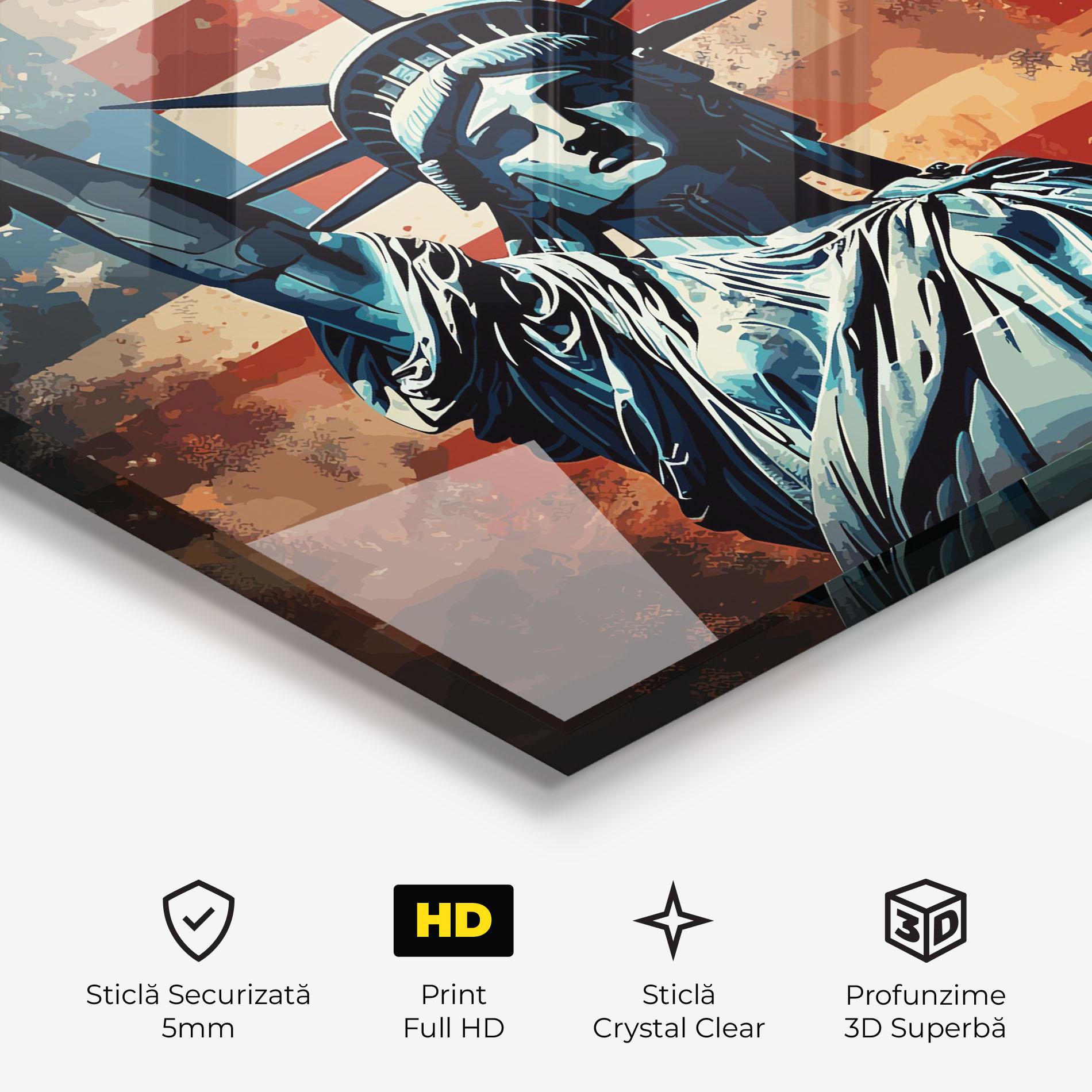 Tablou Sticla United States Art mockup 3