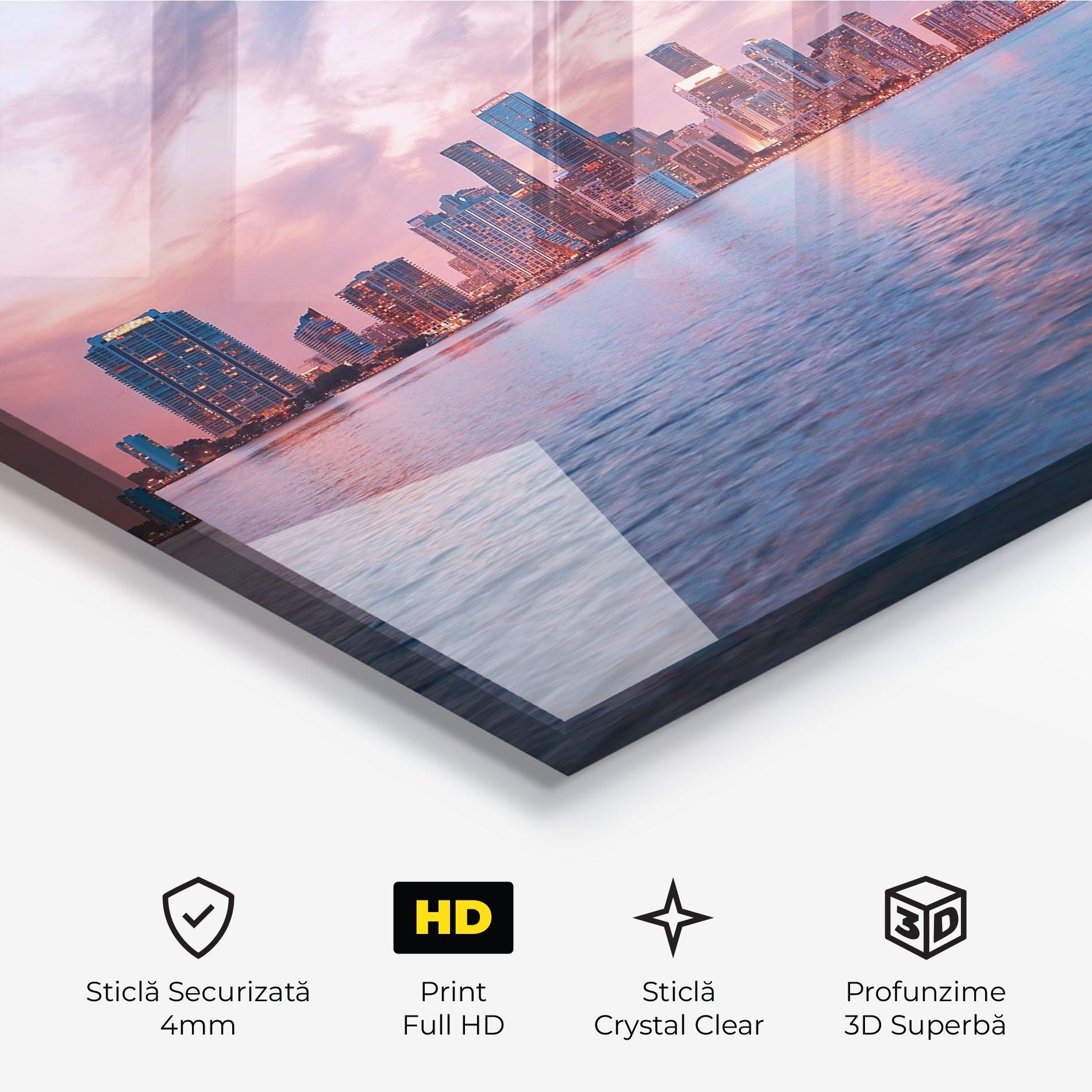 Tablou Sticla Over The Lake mockup 3